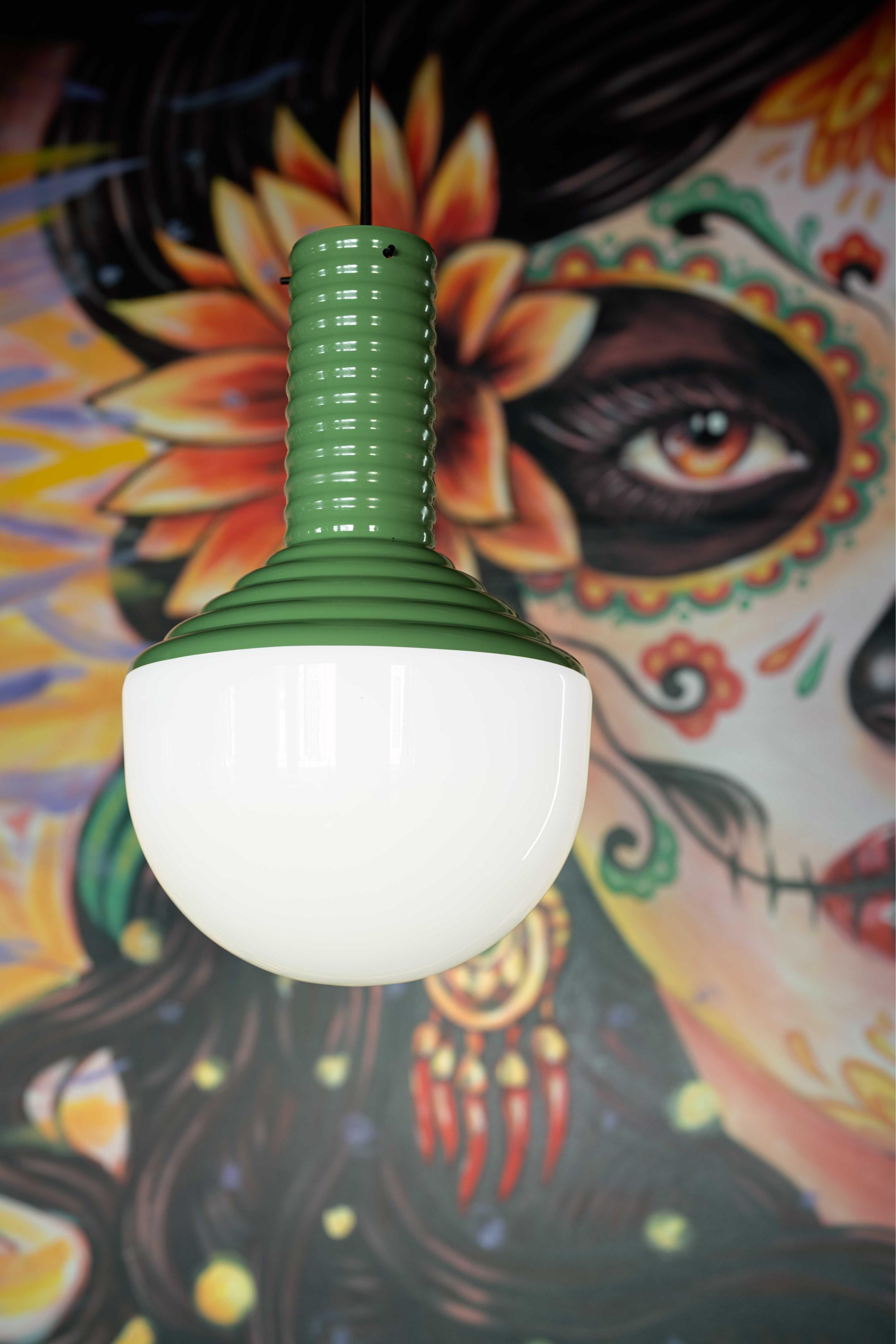 Lampa wisząca ceramiczna SELARÒN szałwiowy zielony