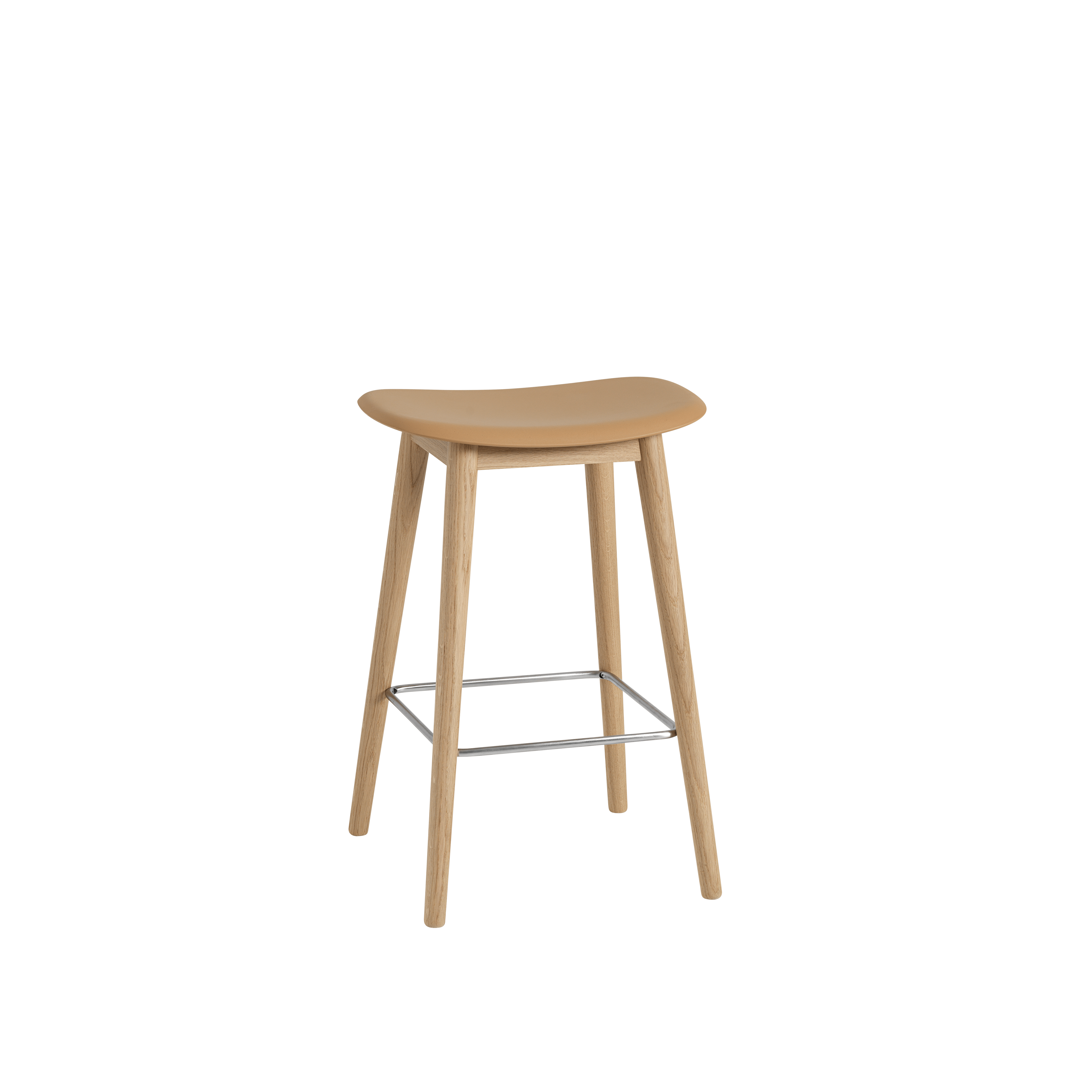Personalisierter FIBER Hocker mit Holzuntergestell