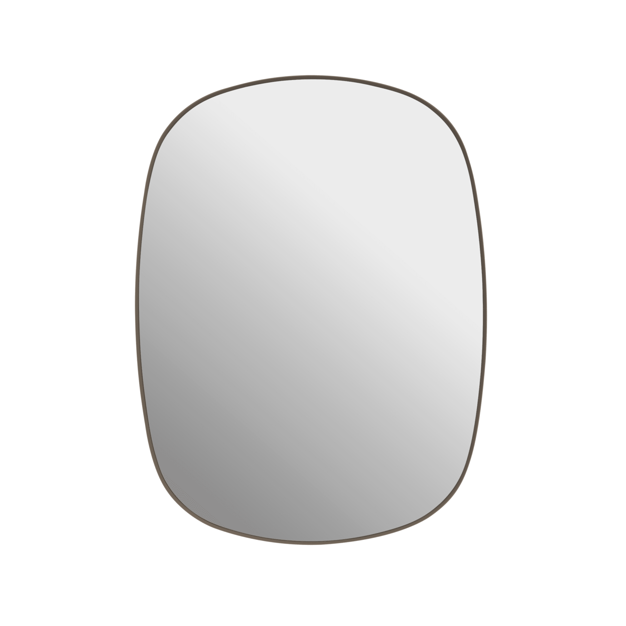 Framed Mirror taupe frame