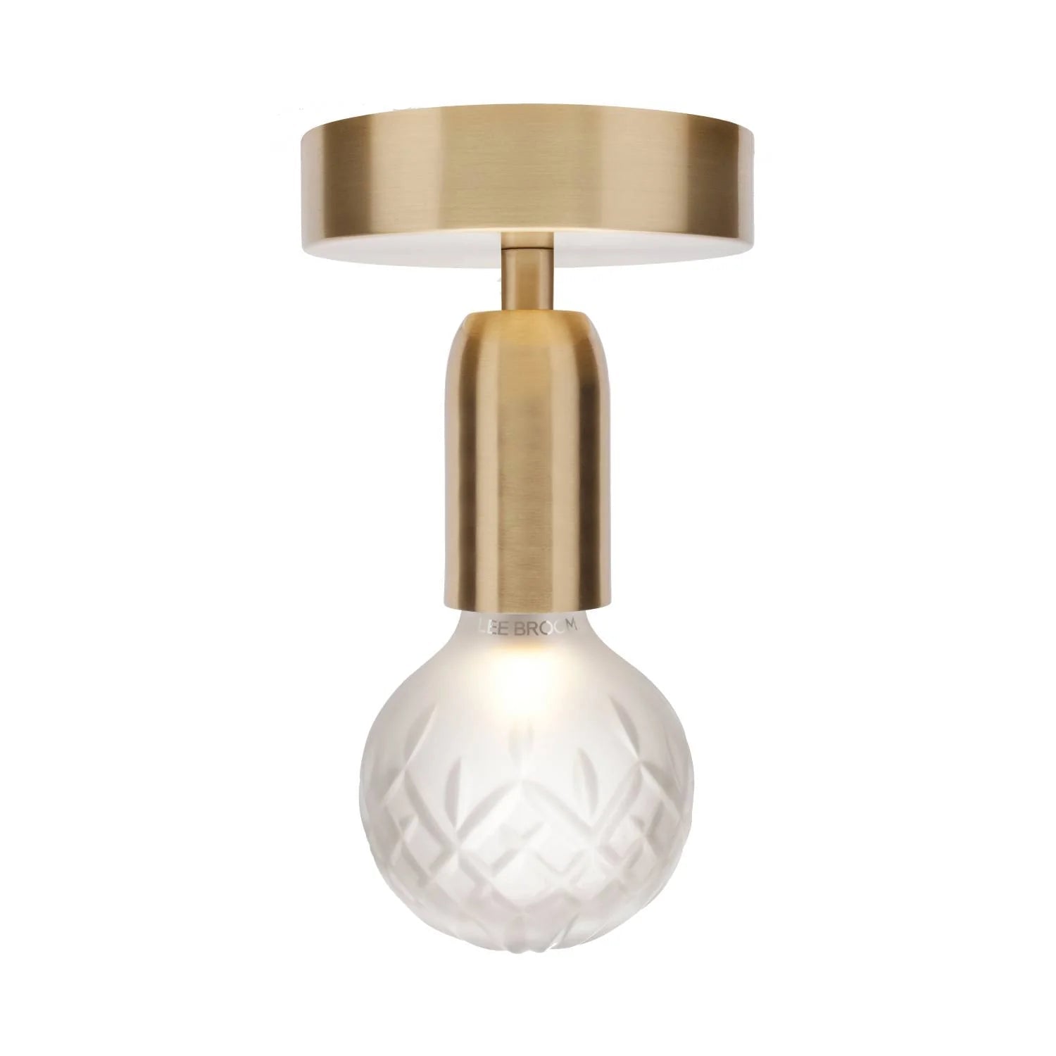 Lampa sufitowa CRYSTAL BULB matowe szkło kryształowe z mosiężnym wykończeniem