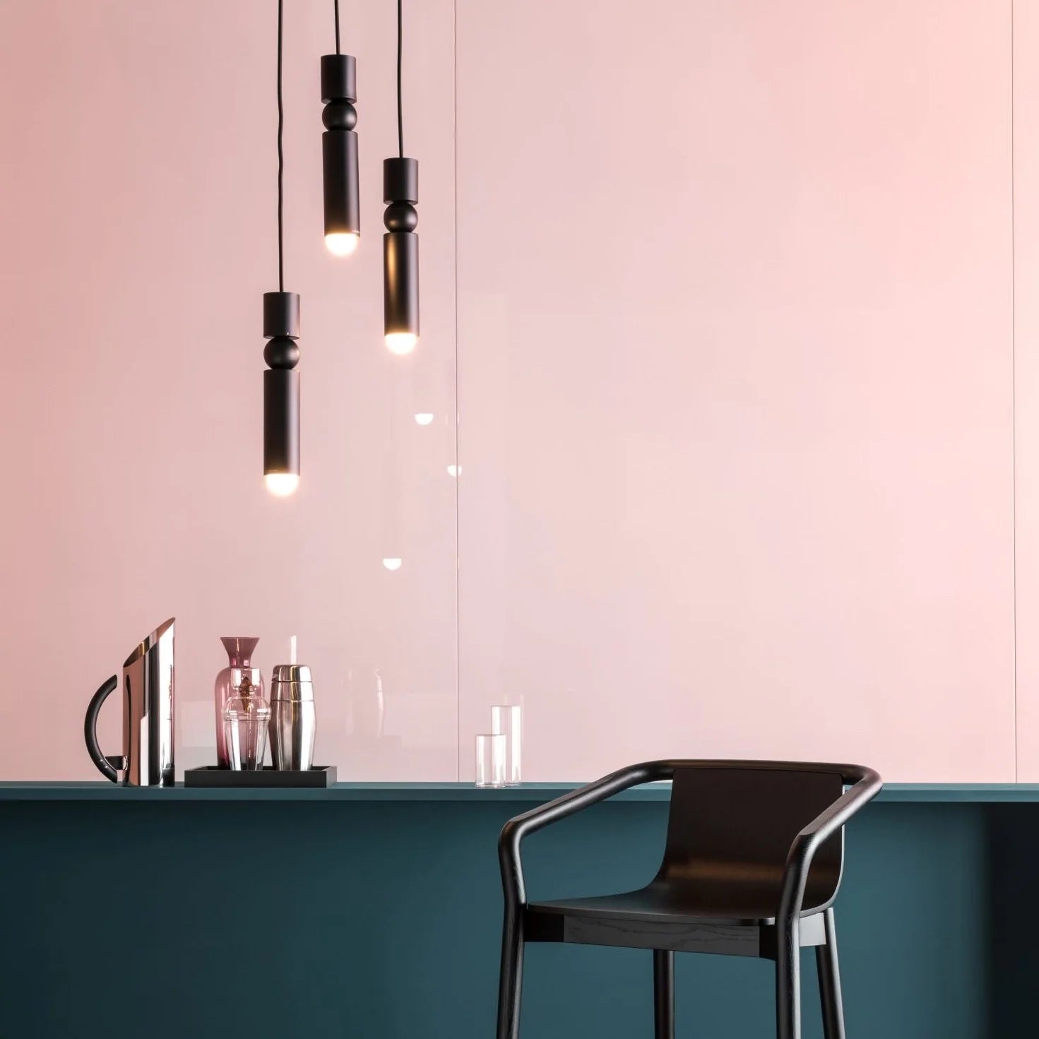 Lampa wisząca 3-punktowa FULCRUM matowy czarny
