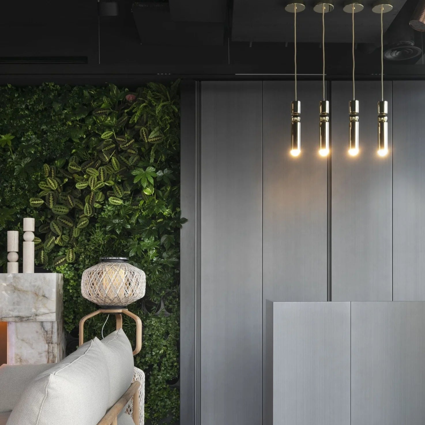 Lampa wisząca 3-punktowa FULCRUM matowy czarny