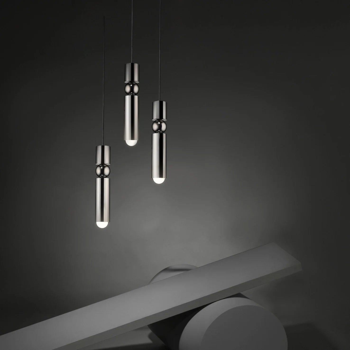 Lampa wisząca 3-punktowa FULCRUM matowy czarny
