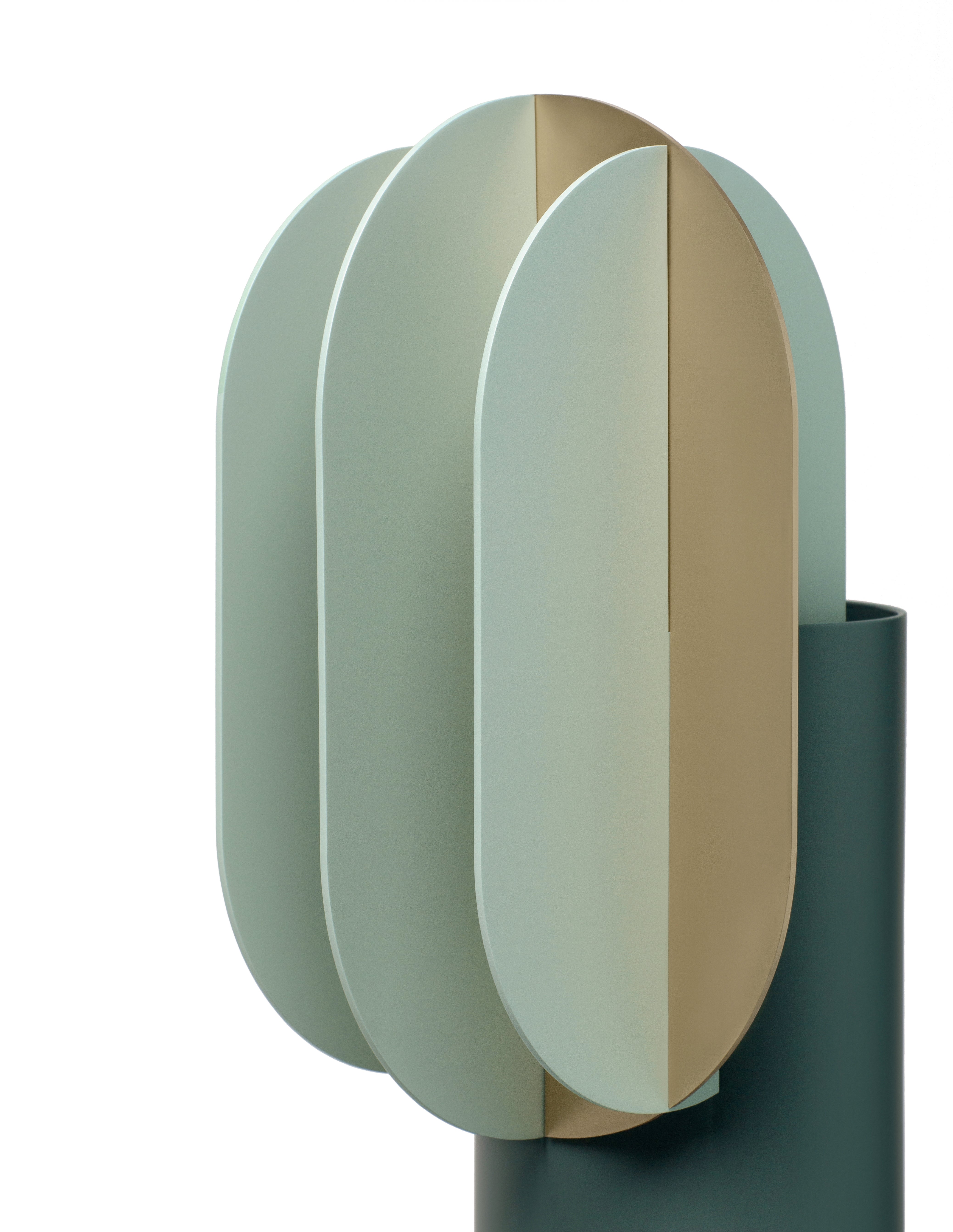 Vase GABO grün mit Messing