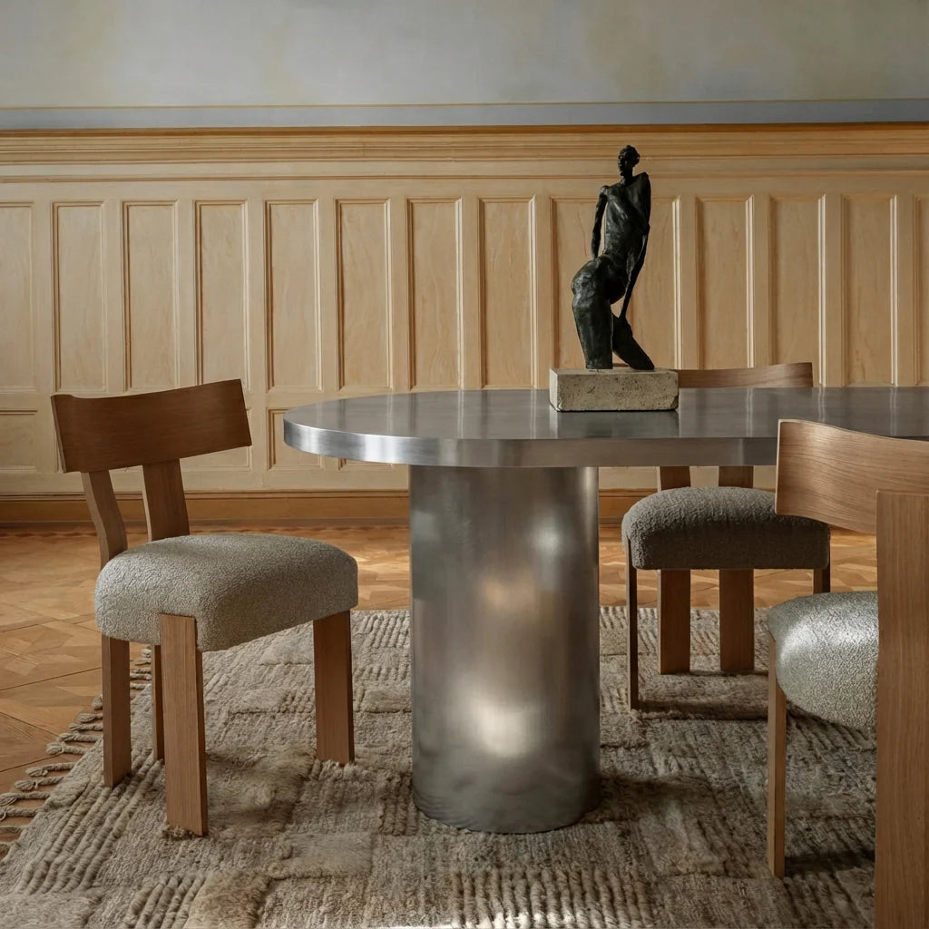 Stół owalny CUFFLINK stal polerowana