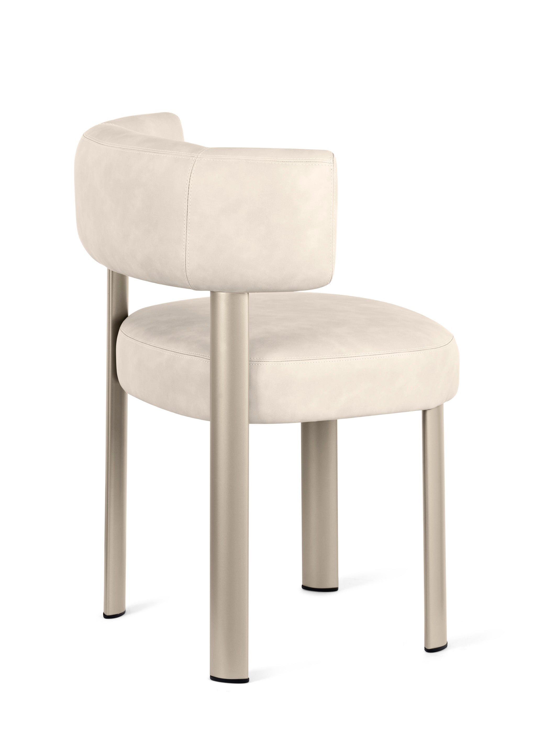 Krzesło GLEN tapicerowane z beżową podstawą