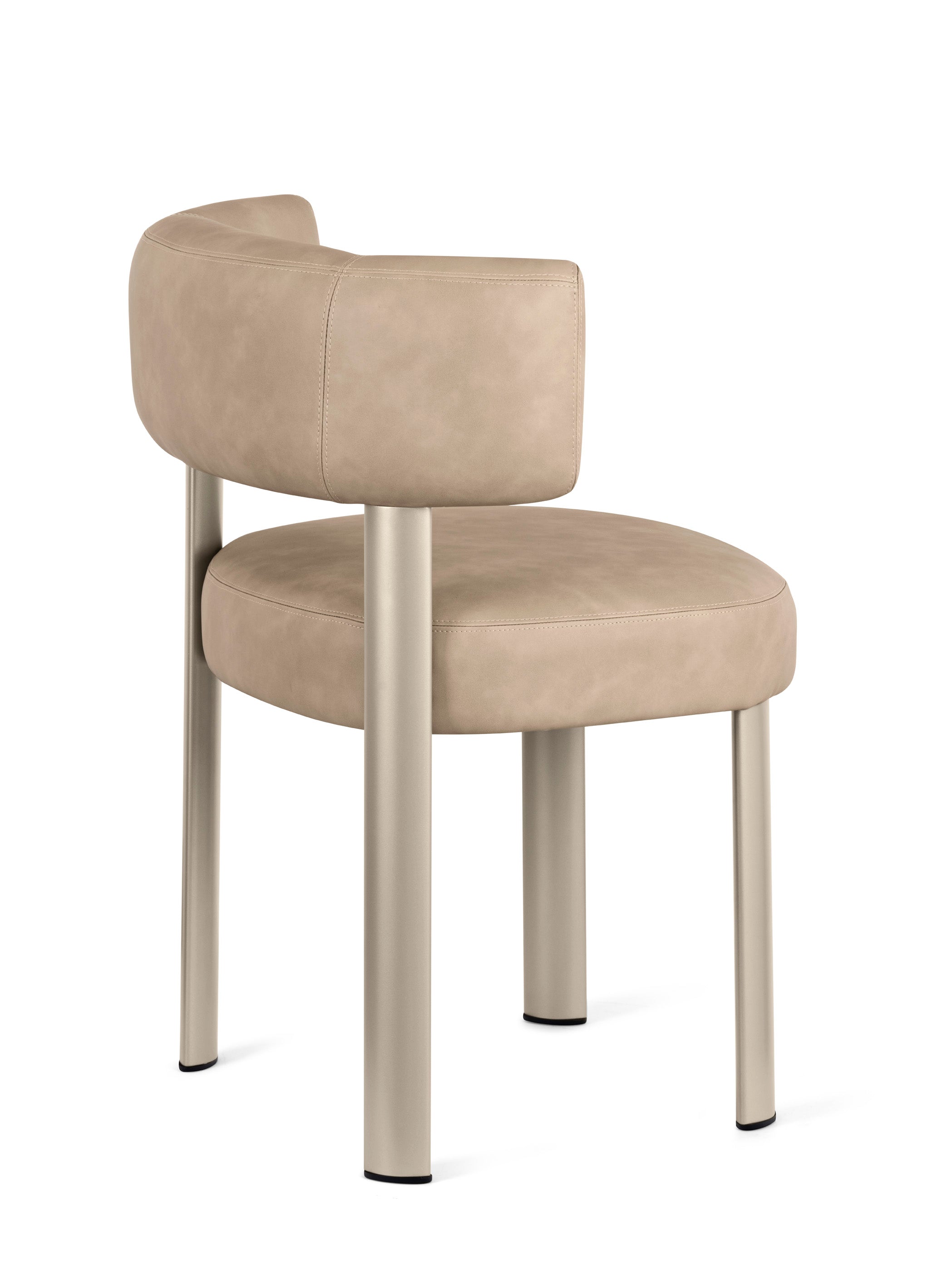Krzesło GLEN tapicerowane z beżową podstawą