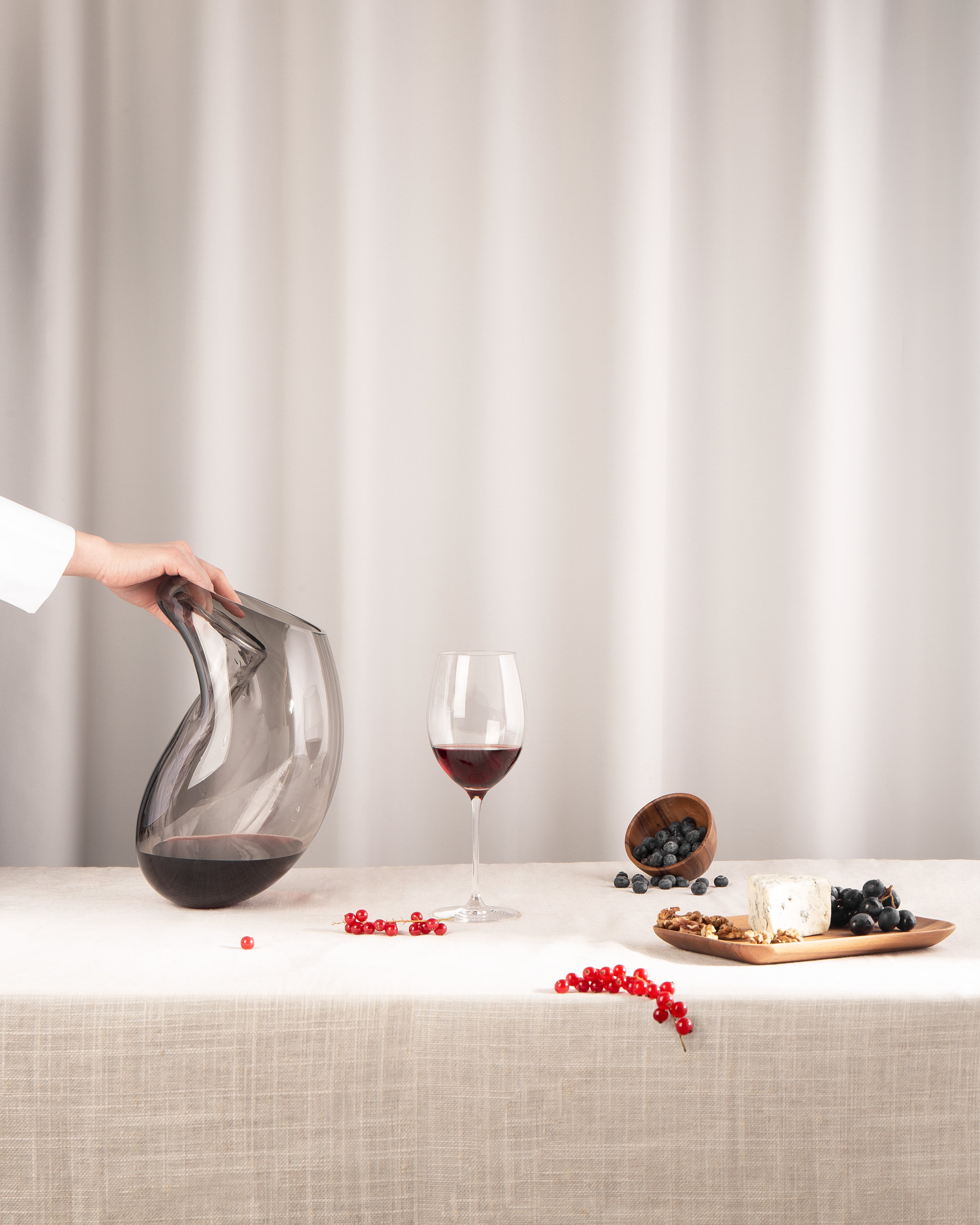 GUTTA BOON vase gray with black