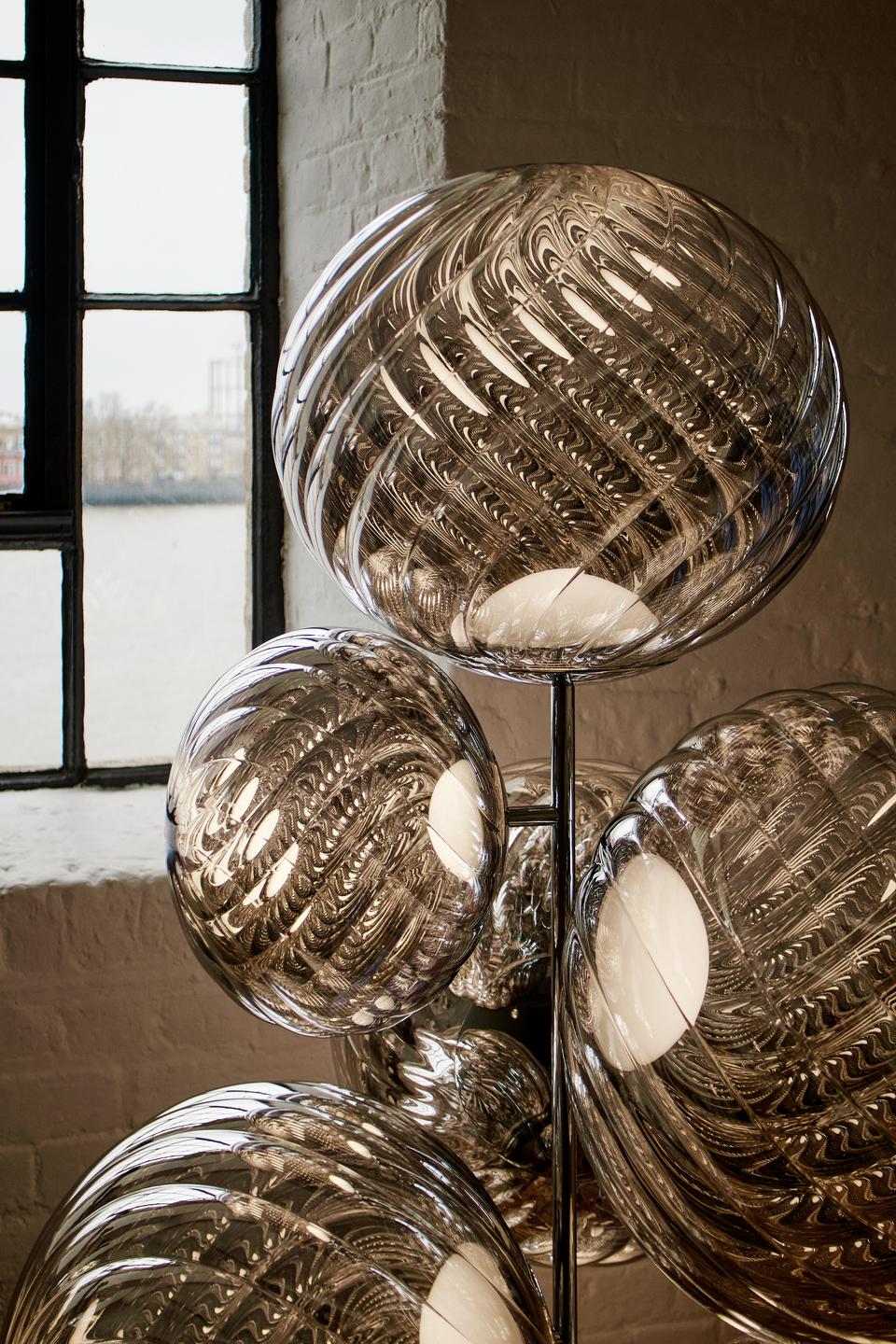 Silver WHIRL pendant lamp