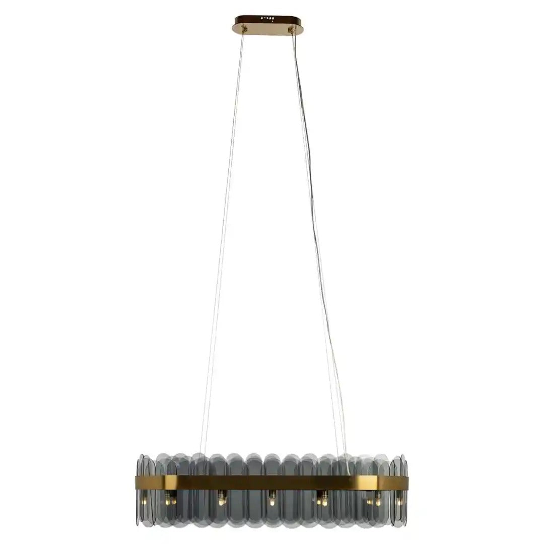 JULIO chandelier glass with gold