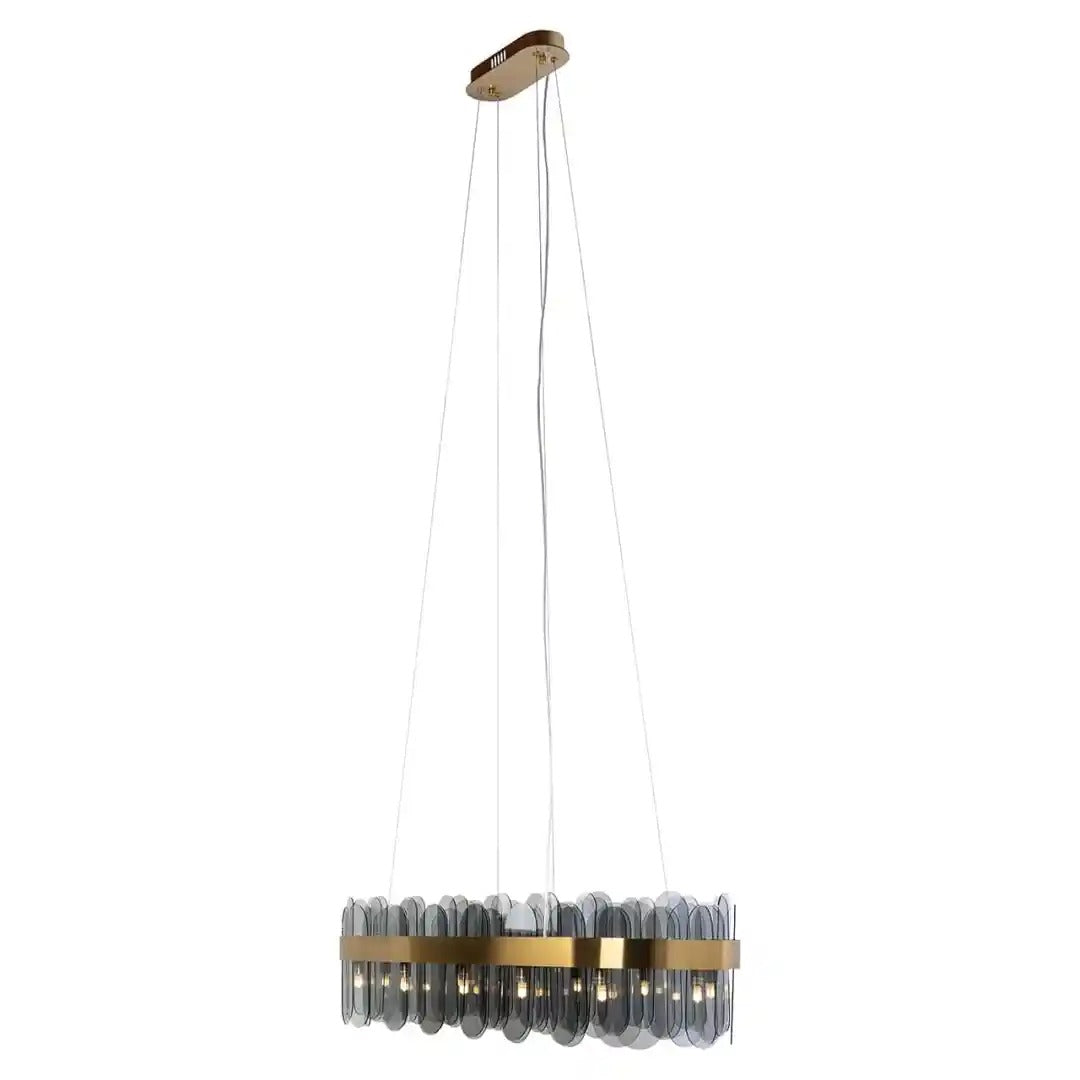 JULIO chandelier glass with gold