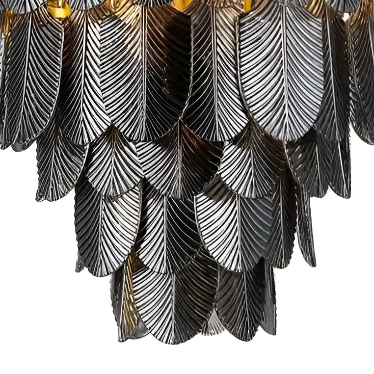 BLACK GLASS CHANDELIER DIVINE