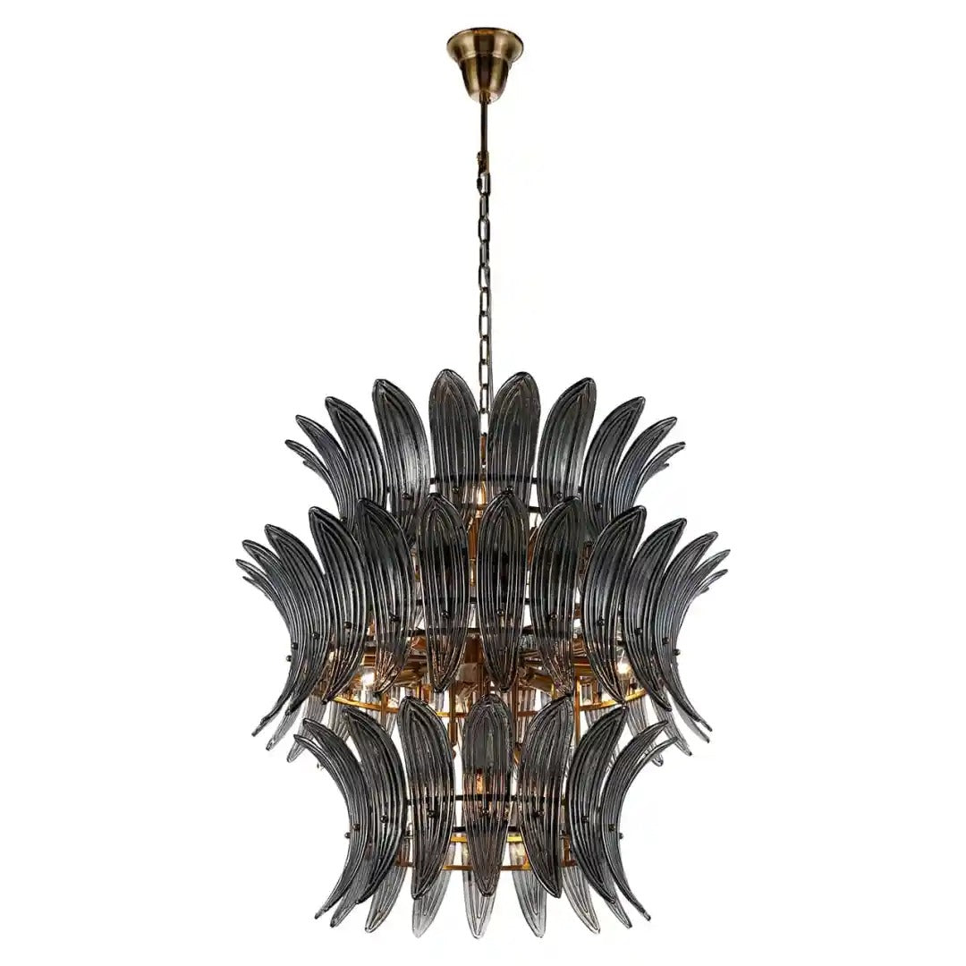 SALINA chandelier smoked glass