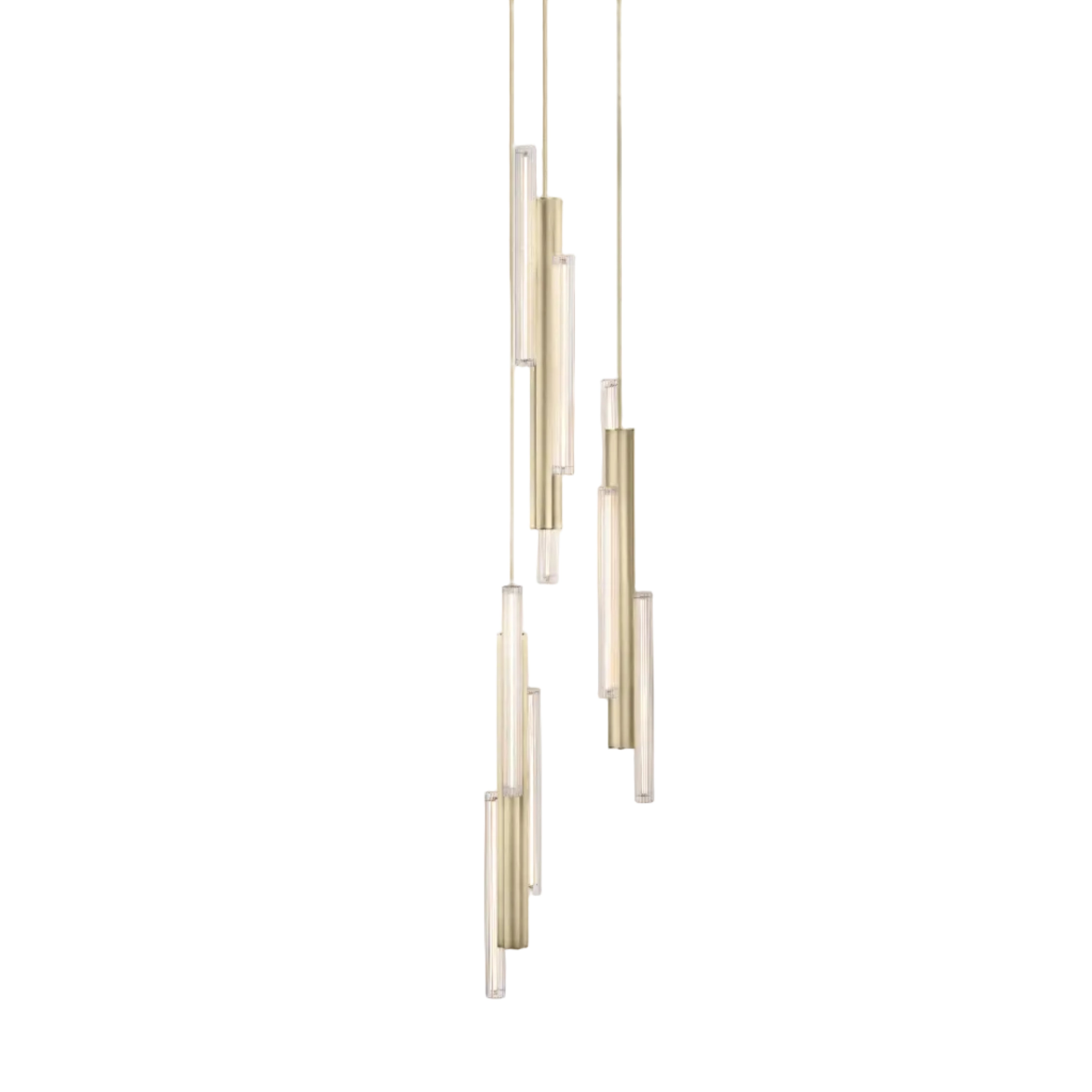 Lampa wisząca 3-punktowa HAIL szczotkowany złoty