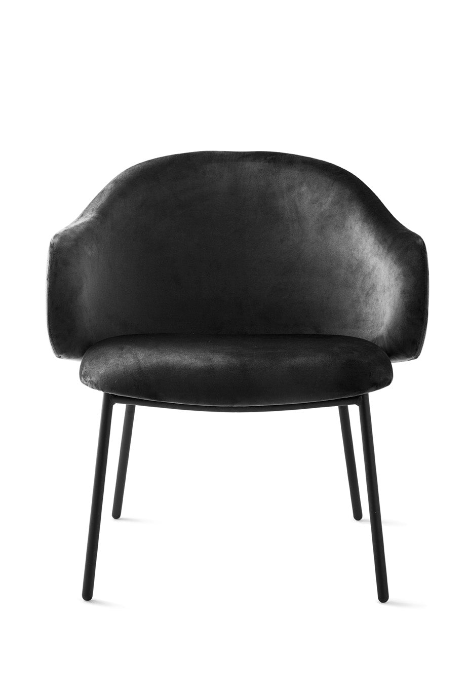 Sessel HOLLY gepolstert mit schwarzem Gestell