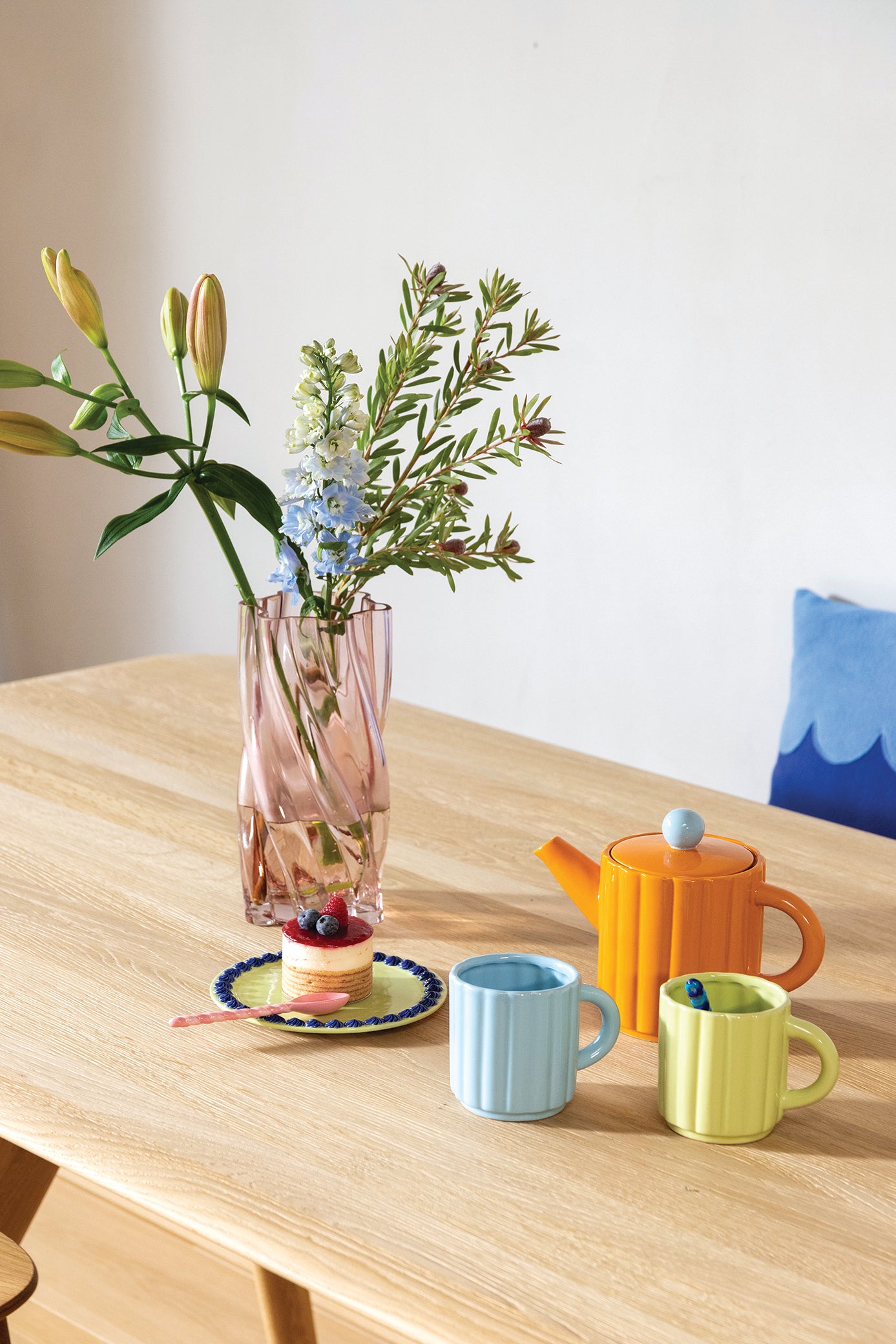 MARSHMALLOW Vase pink glass