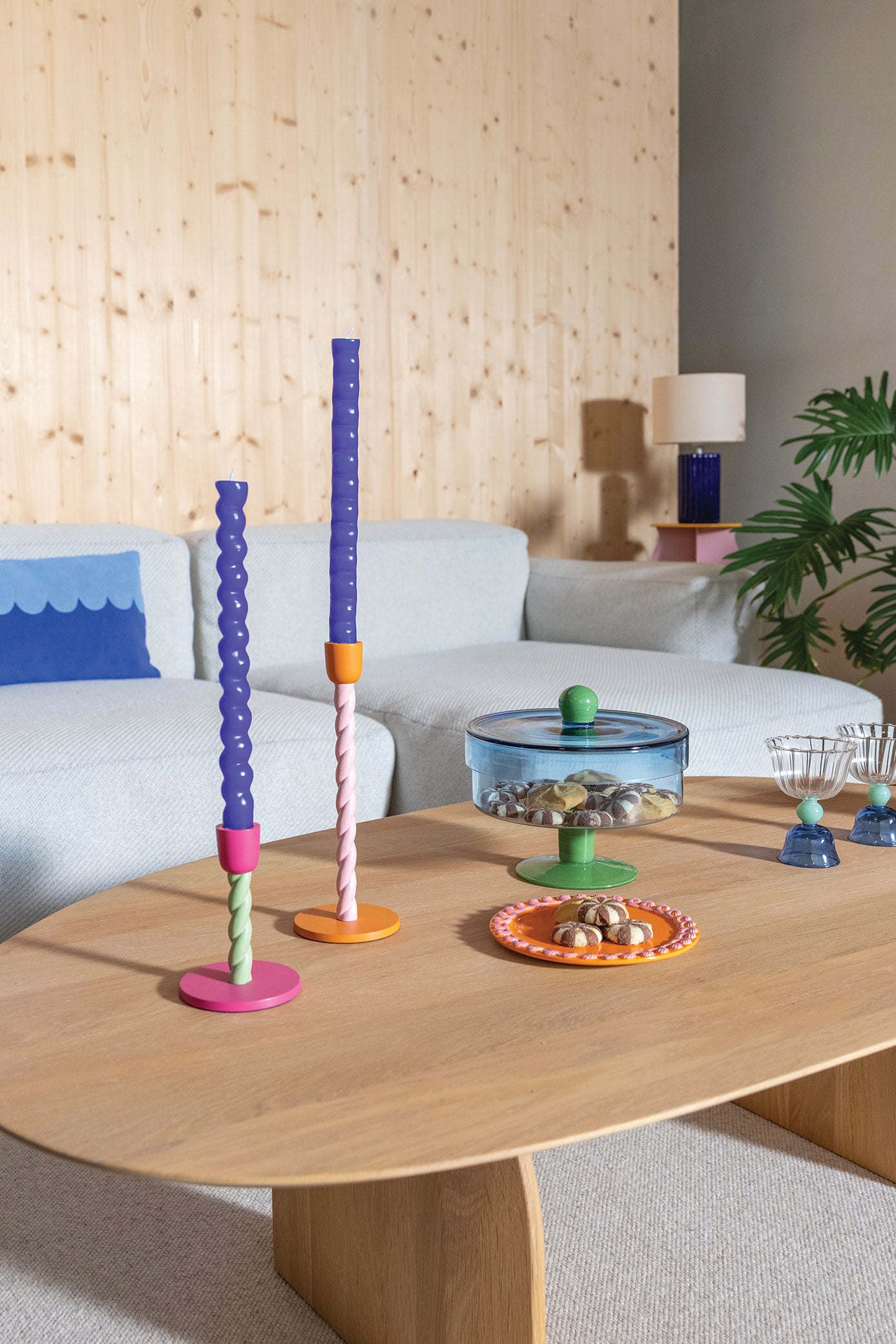 Patera z pokrywką DUO niebieski z zielonym