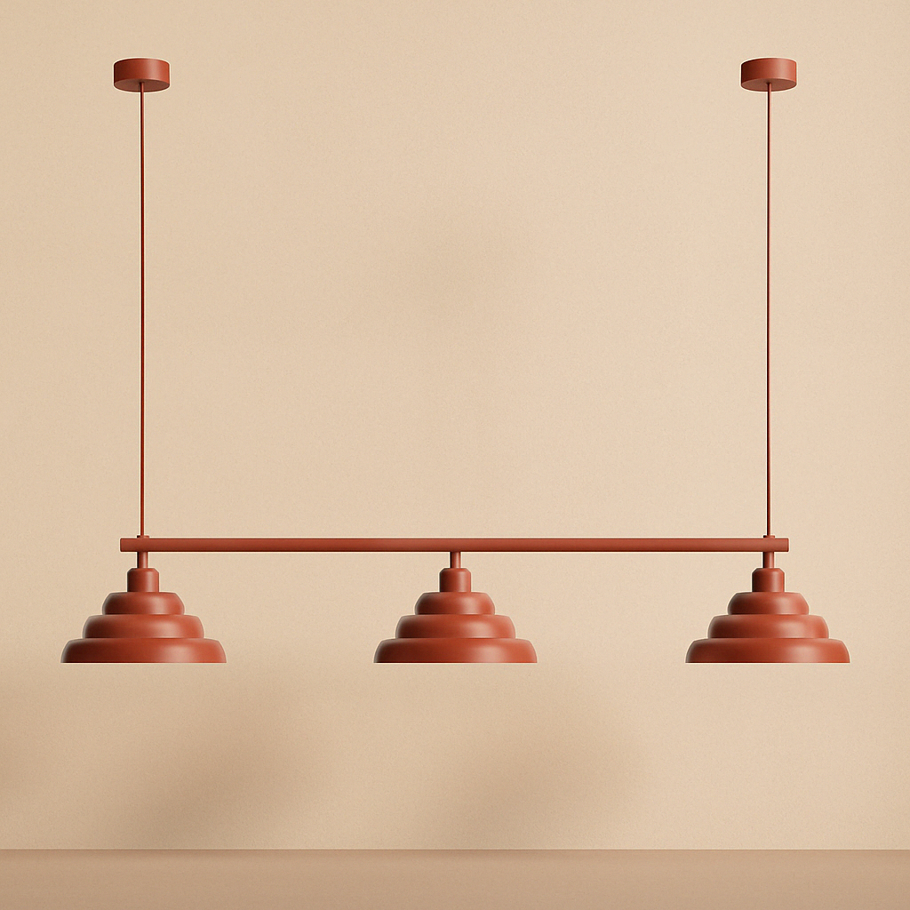 Lampa wisząca FALA TRIO ceglany