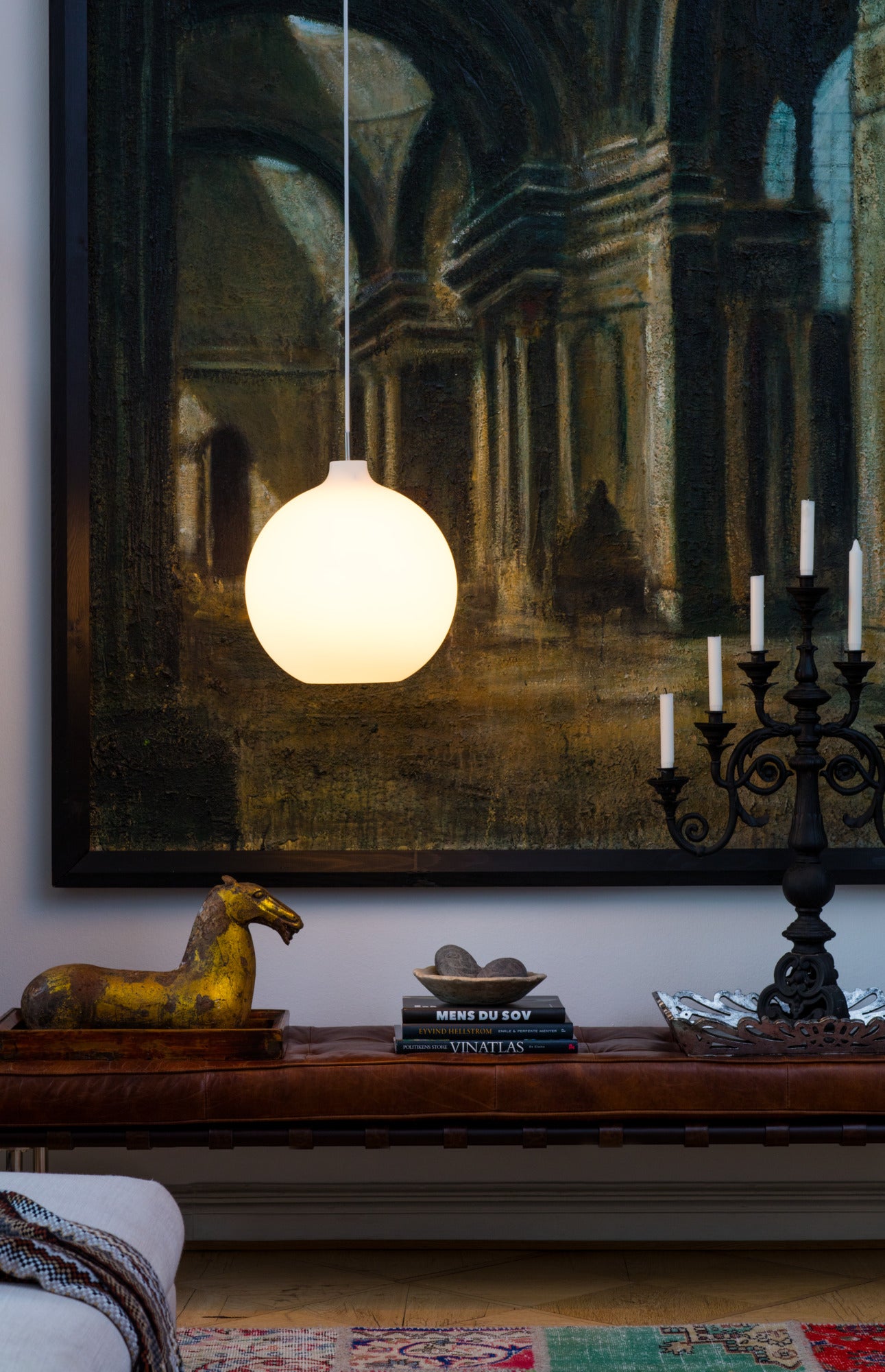 Lampa wisząca WOHLERT białe szkło