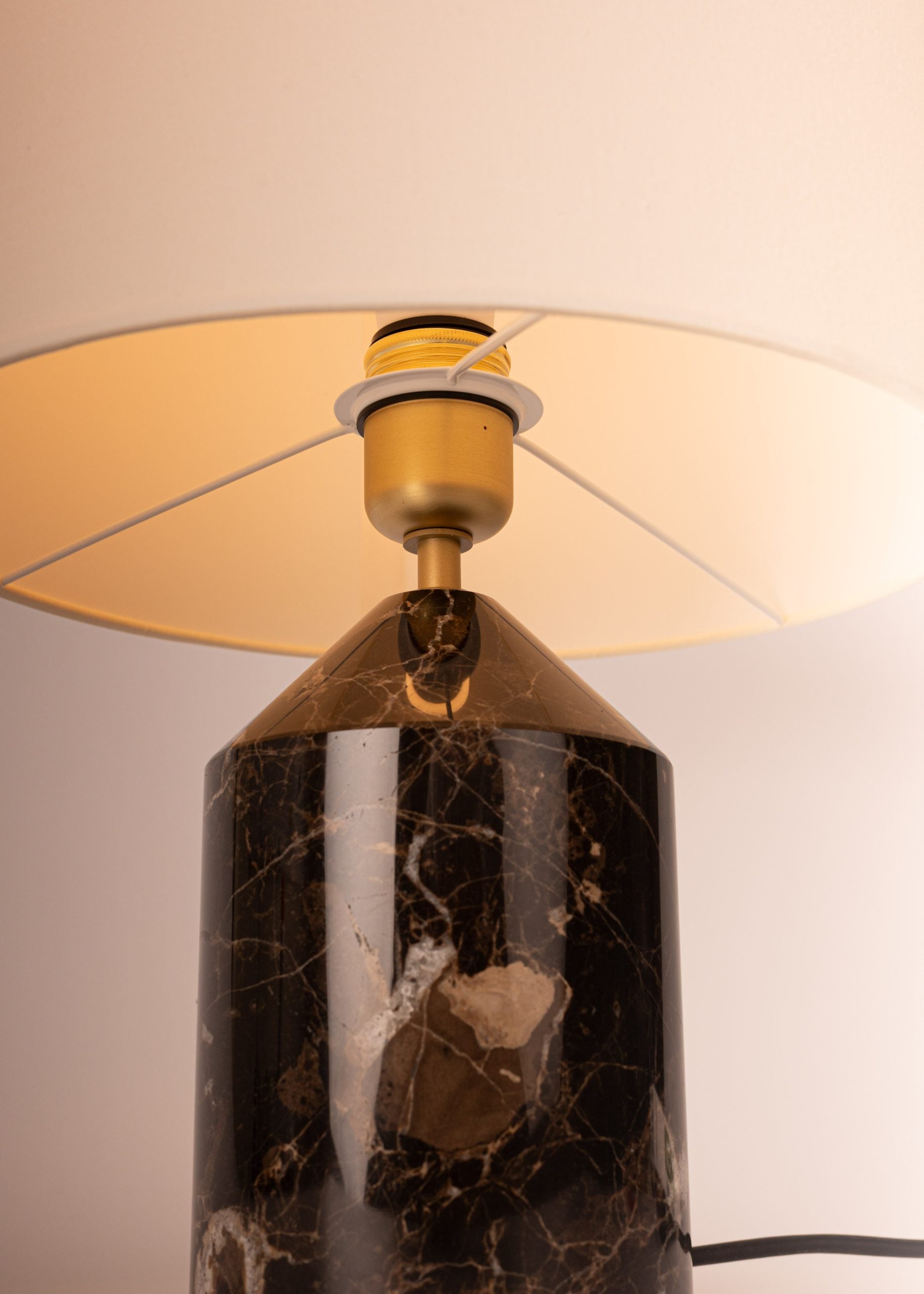 Lampa stołowa JOSEF brązowy marmur