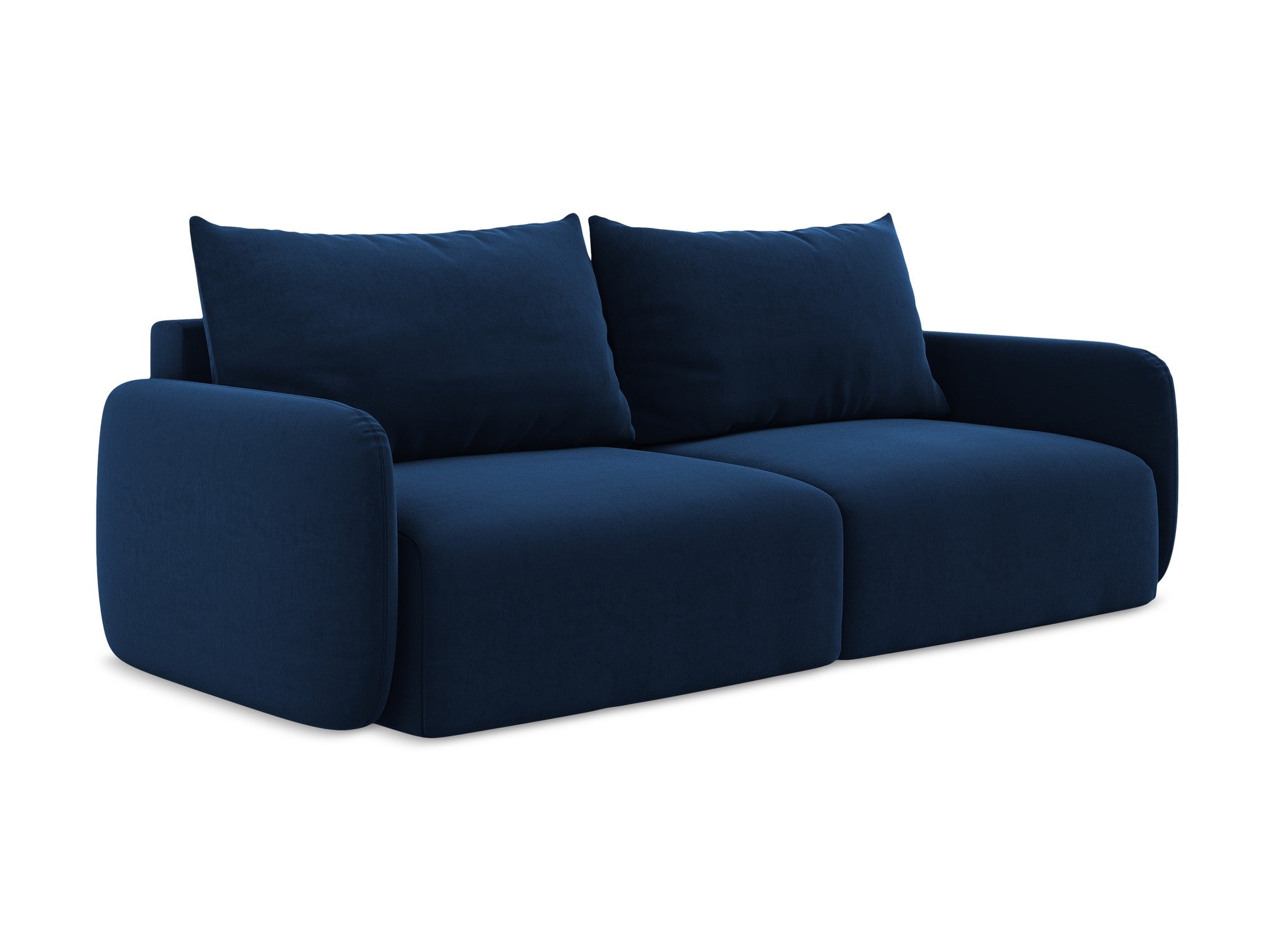Velvet 3-Seater Sofa with Sleeping Function KALENA Royal Blue