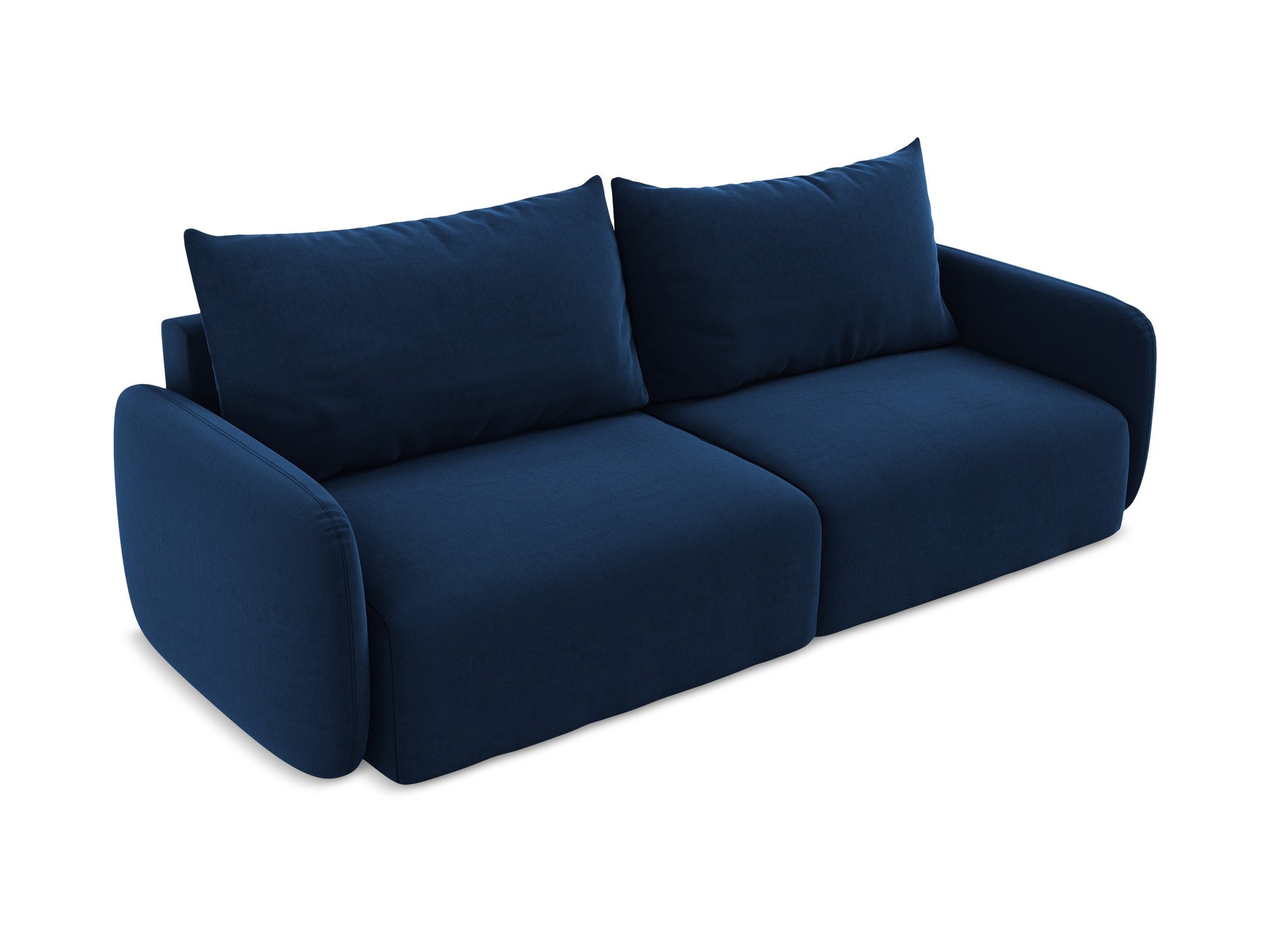 Velvet 3-Seater Sofa with Sleeping Function KALENA Royal Blue