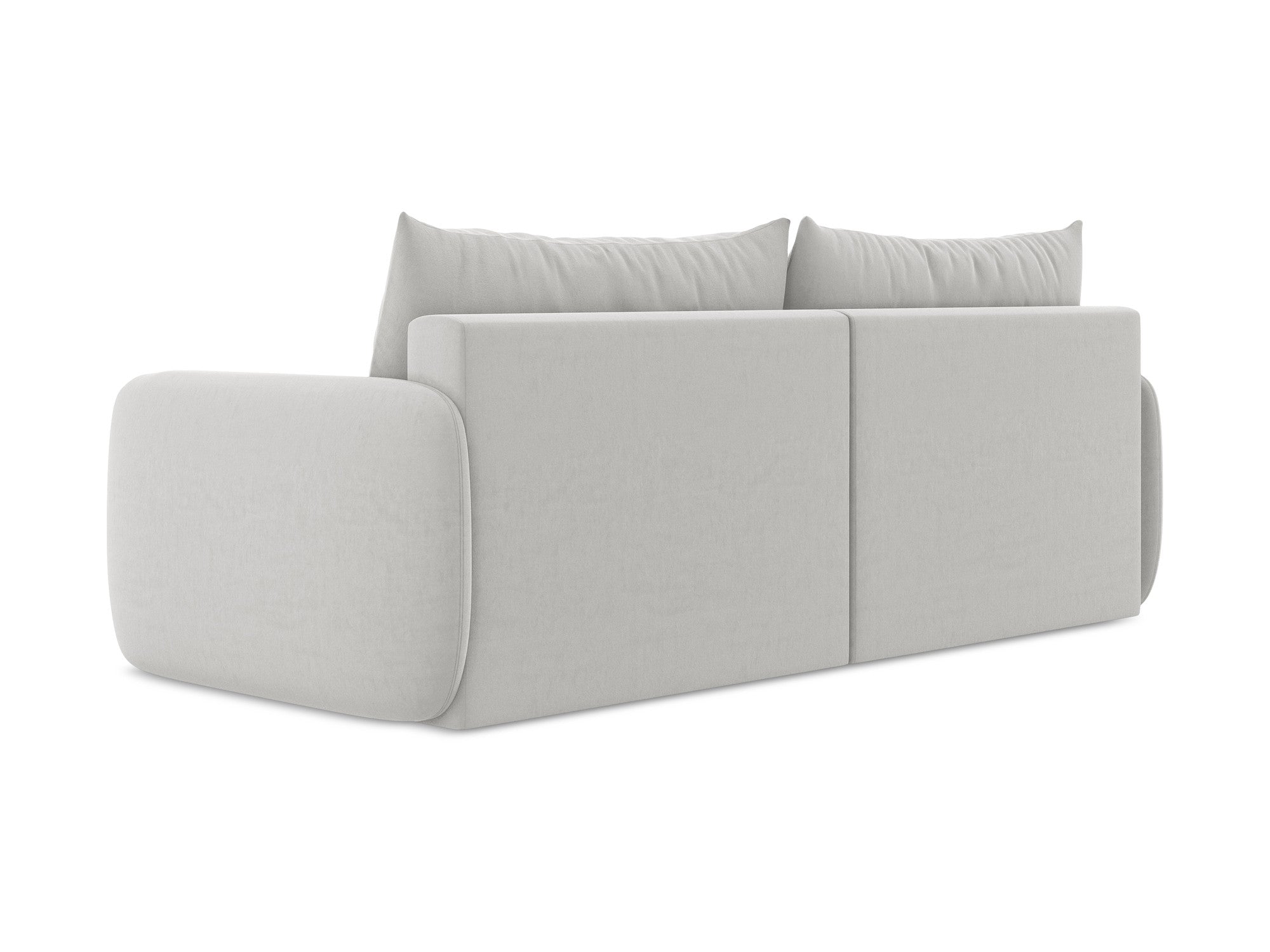 Velvet 3-Seater Sofa with Sleeping Function KALENA Silver