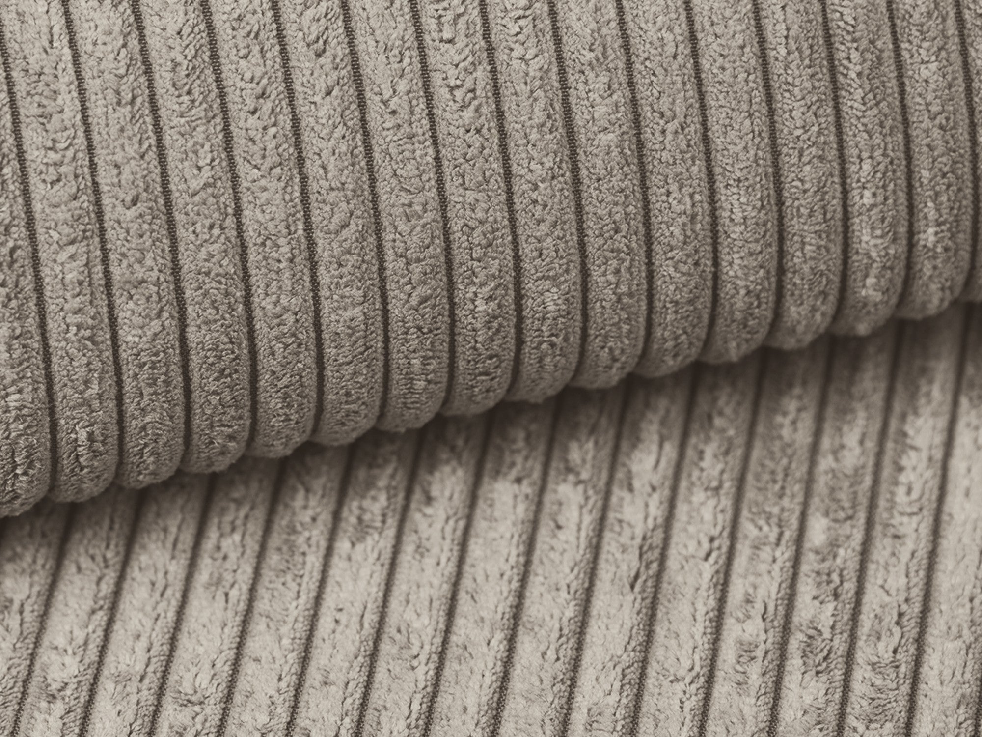 Sofa 3-osobowa z funkcją spania KALENA ciemnobeżowy sztruks