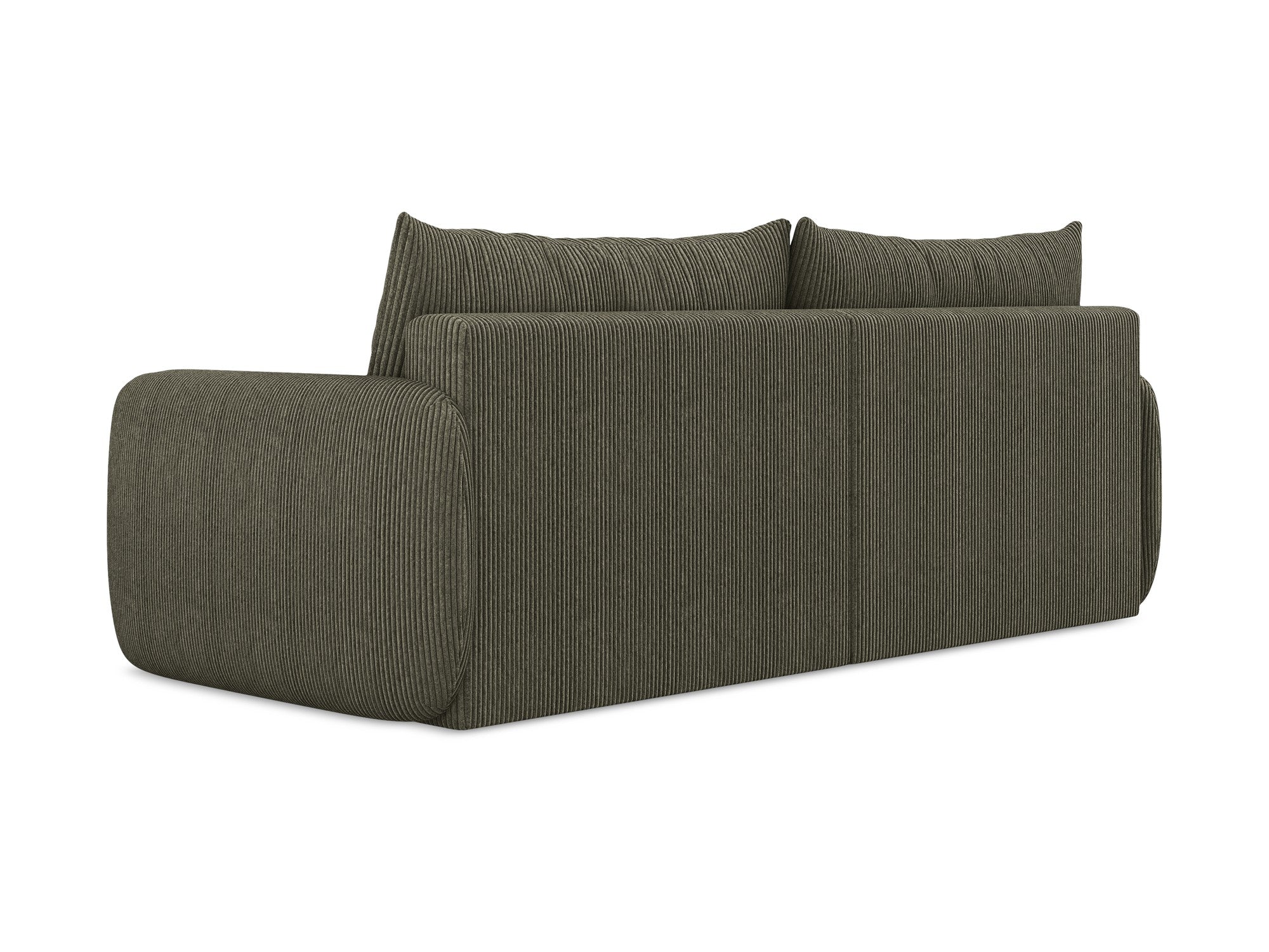 3-Seater Sofa with Sleeping Function KALENA Olive Corduroy