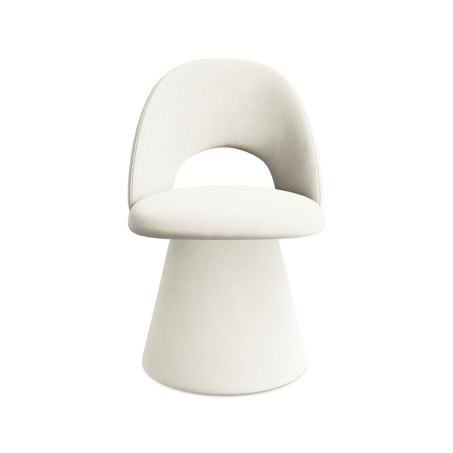 Krzesło aksamitne KALO jasnobeżowy