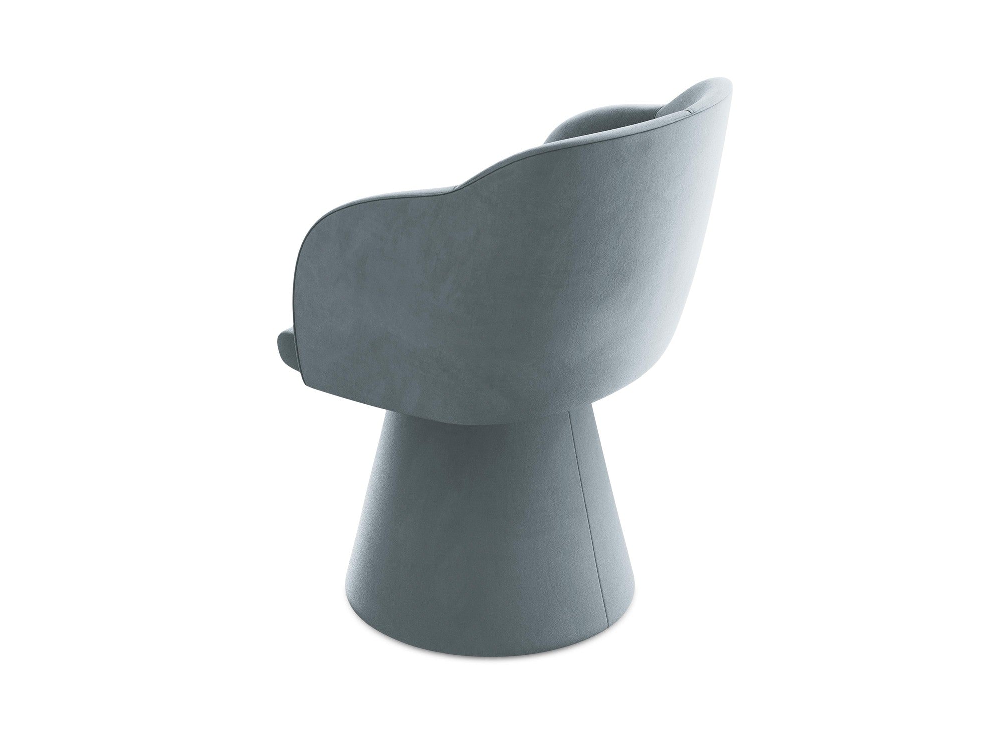 Krzesło aksamitne KANOA jasnoniebieski