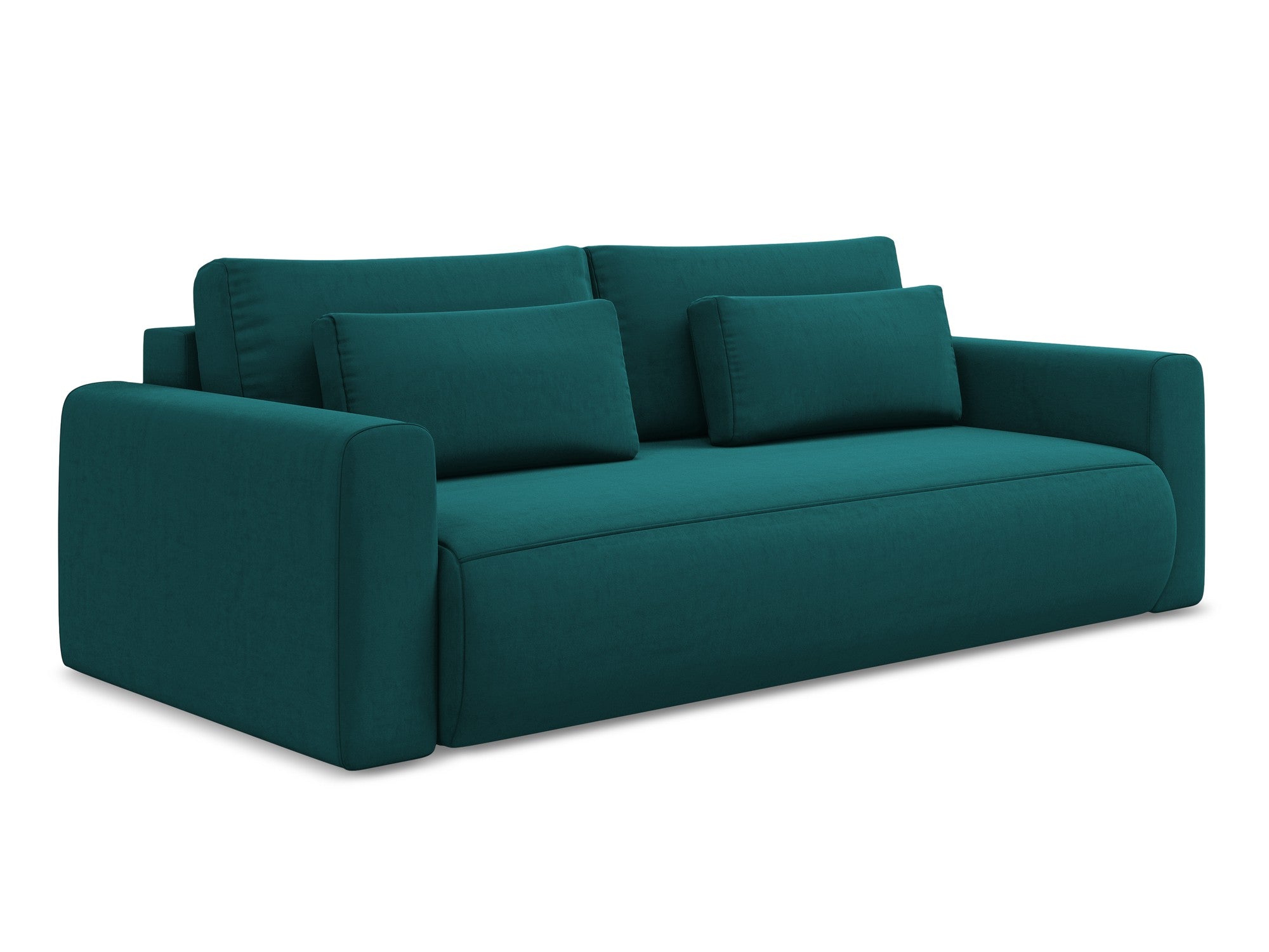 Velvet 3-Seater Sofa with Sleeping Function KAPUA Sea Green