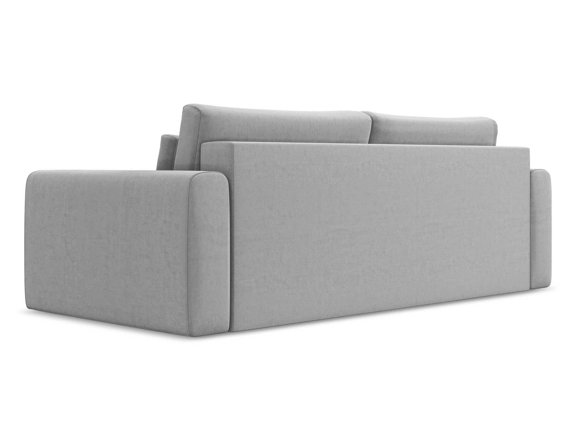 Gray 3-Seater Velvet Sofa with Sleeping Function KAPUA