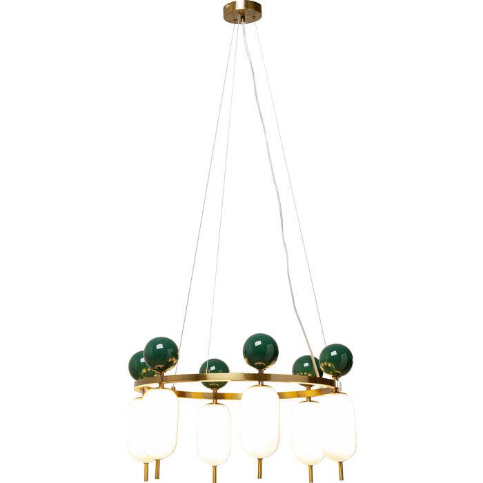 Lampa wisząca CHARLESTON zielony ze złotym