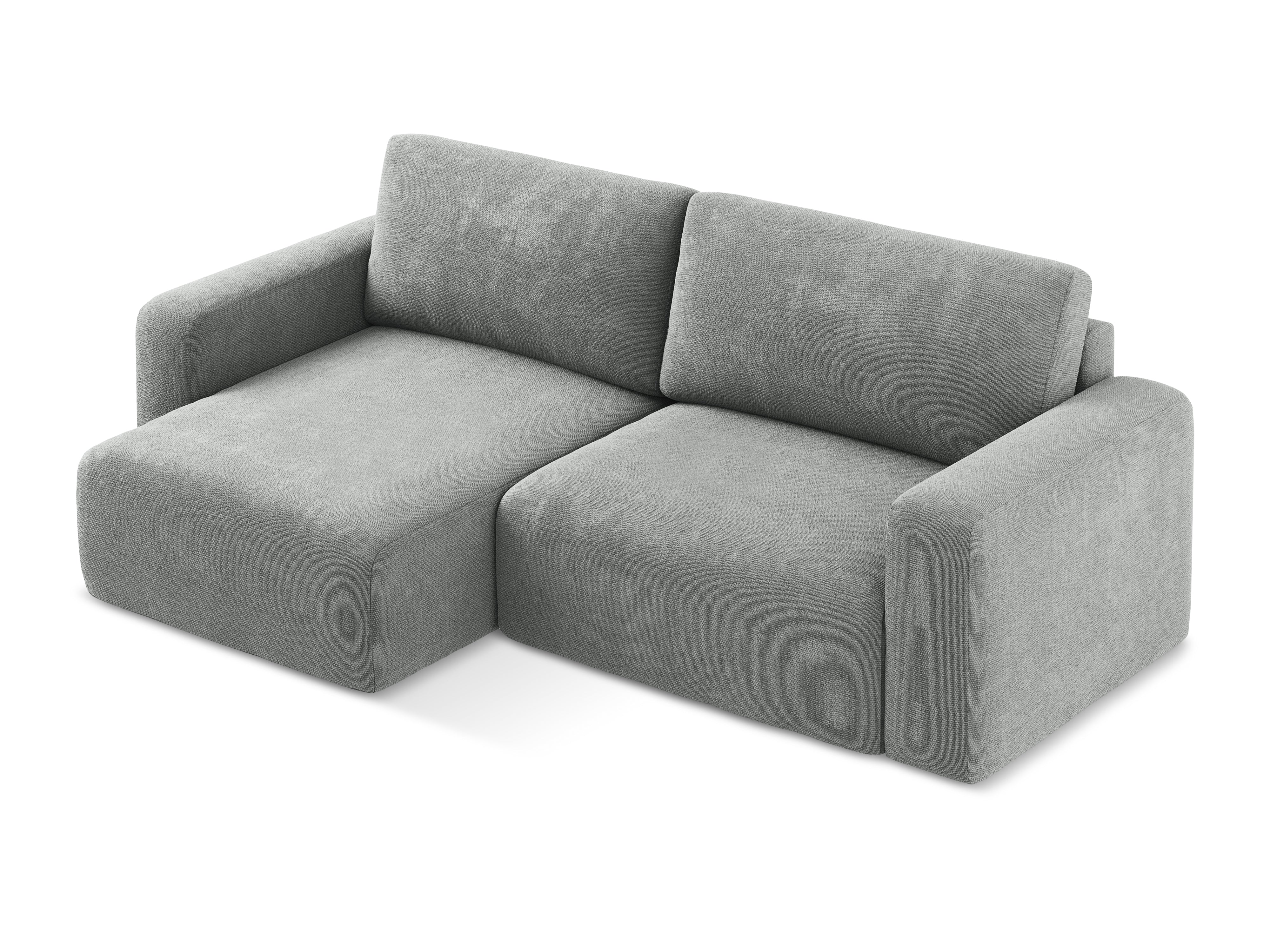 Left-sided corner sofa bed KONA gray chenille