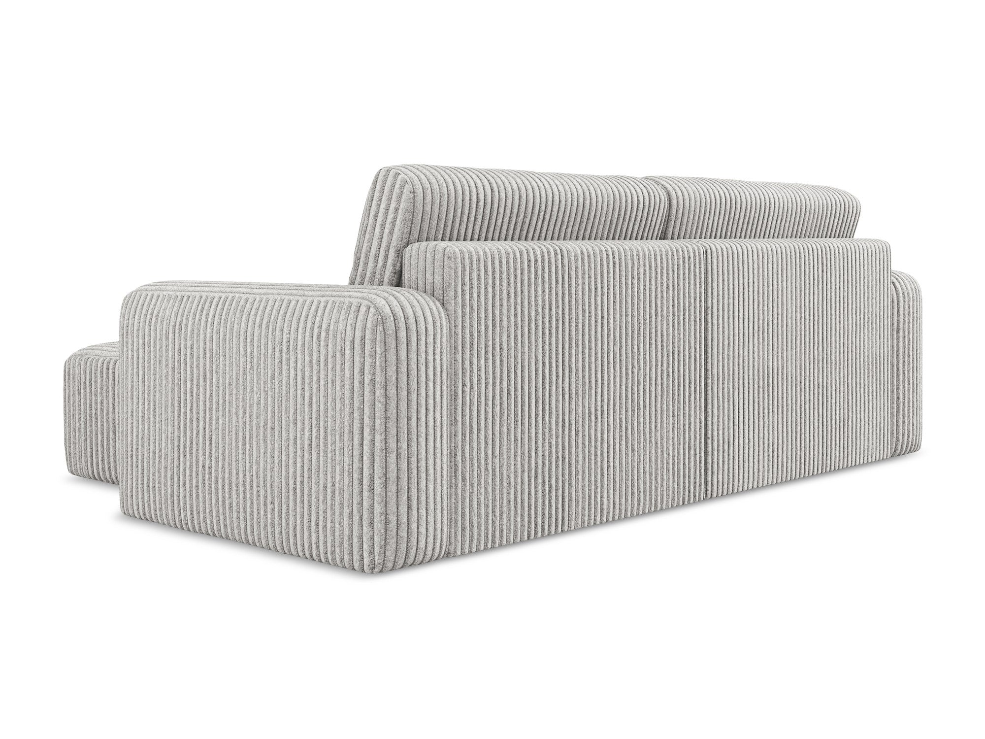 Right-facing corner sofa bed KONA light gray corduroy