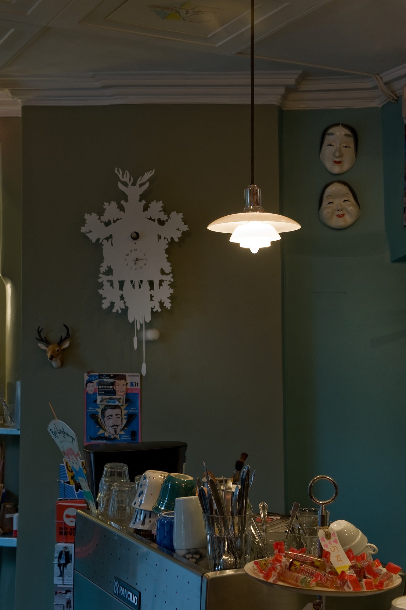 Lampa wisząca PH 2/1 biały z chromowanym wykończeniem