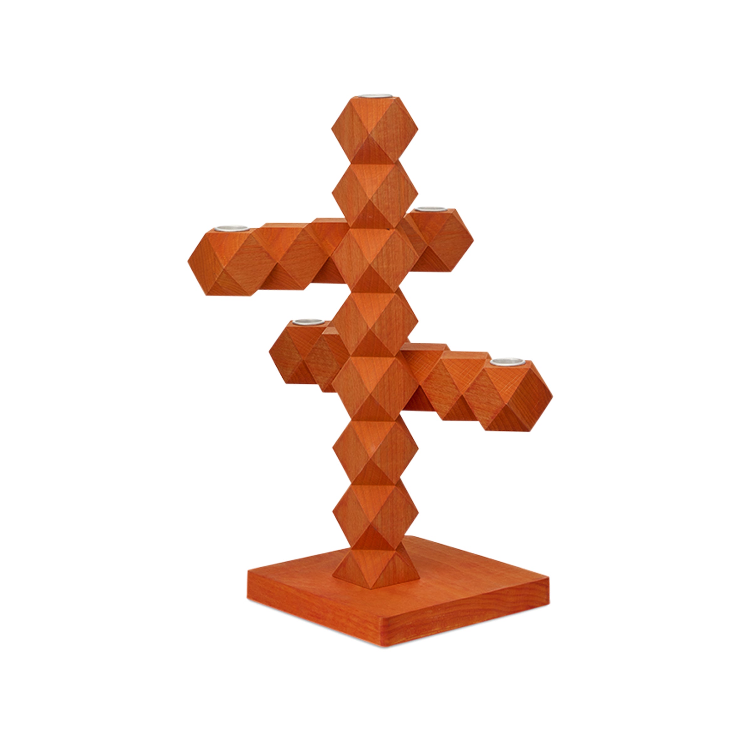 CLEAN CUT Candle Holder Orange