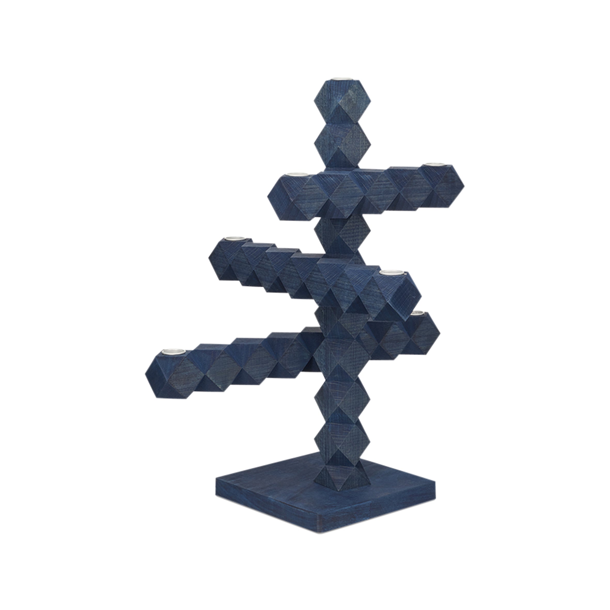 Kerzenhalter CLEAN CUT blau