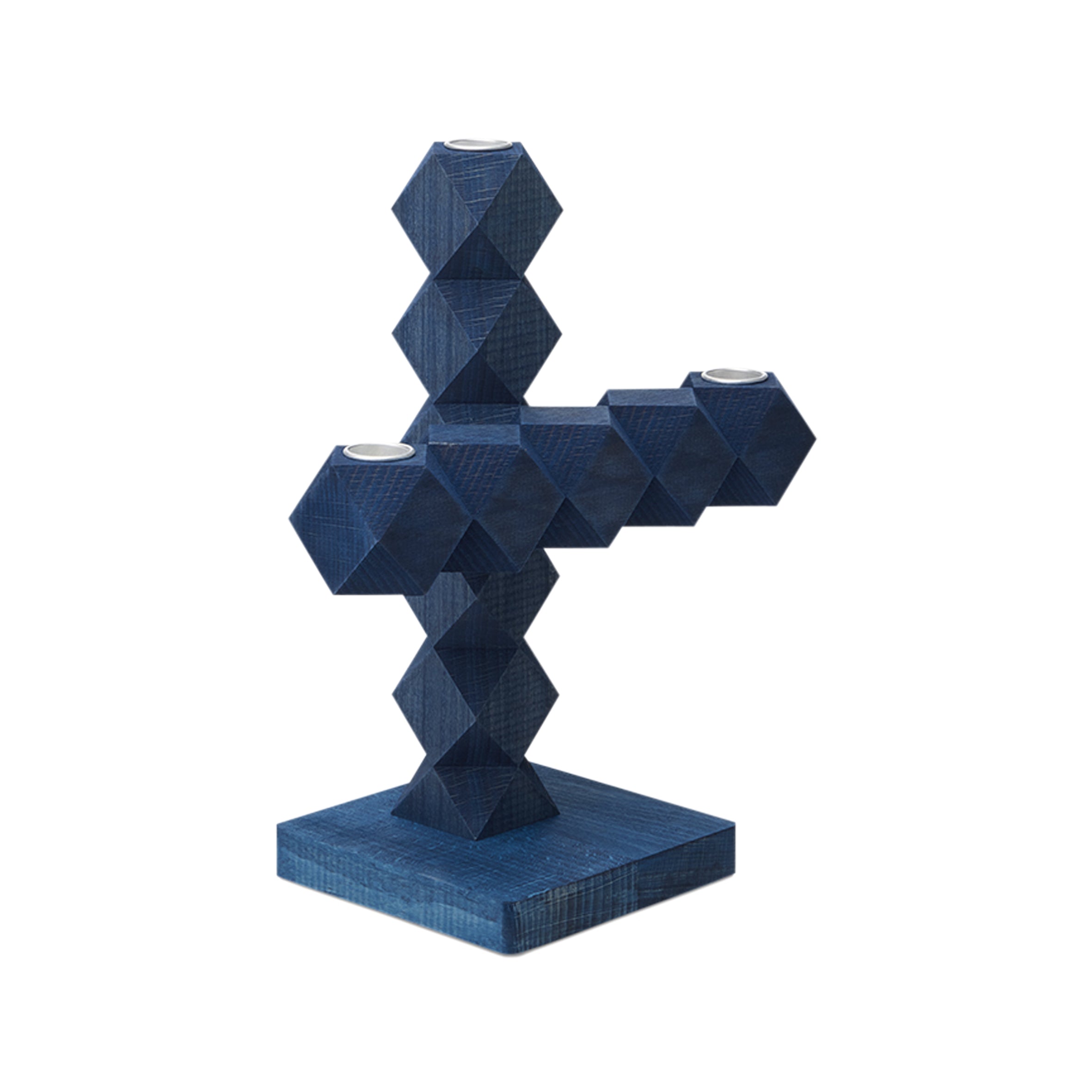 Kerzenhalter CLEAN CUT blau