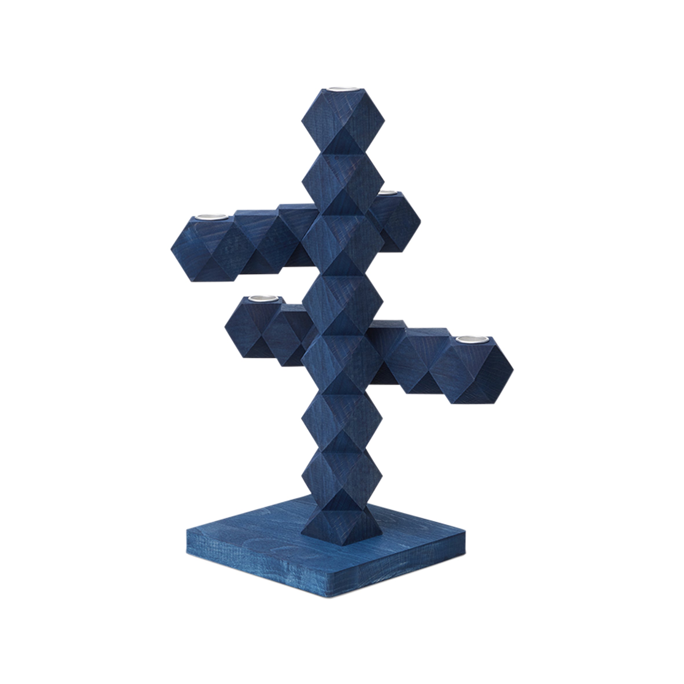 Kerzenhalter CLEAN CUT blau