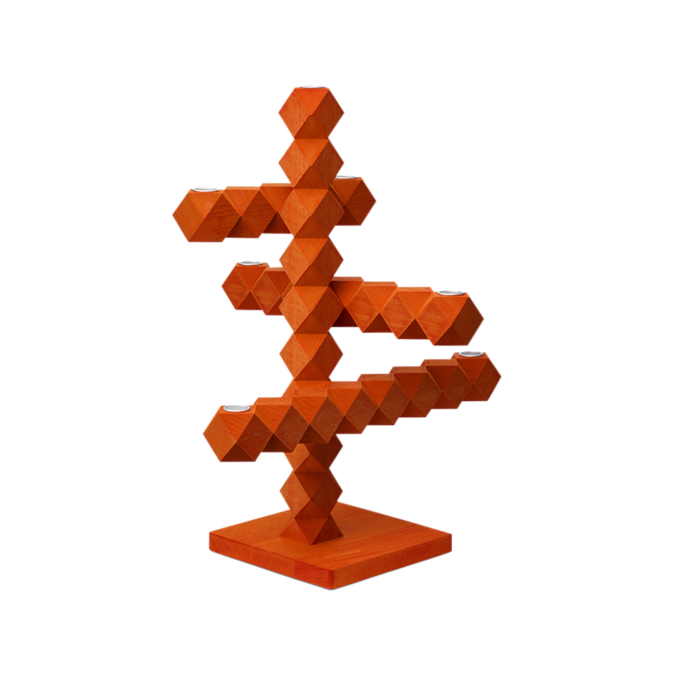 CLEAN CUT Candle Holder Orange