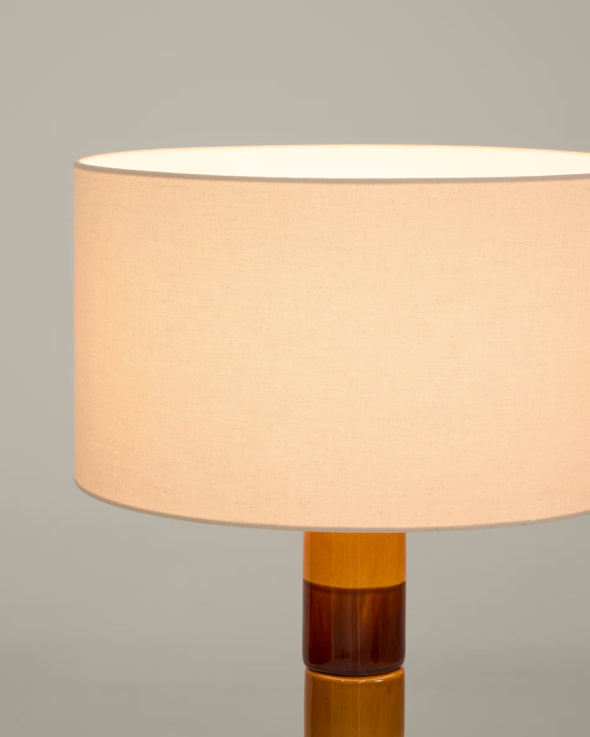 Lampa podłogowa MAVRAN brązowy z musztardowym