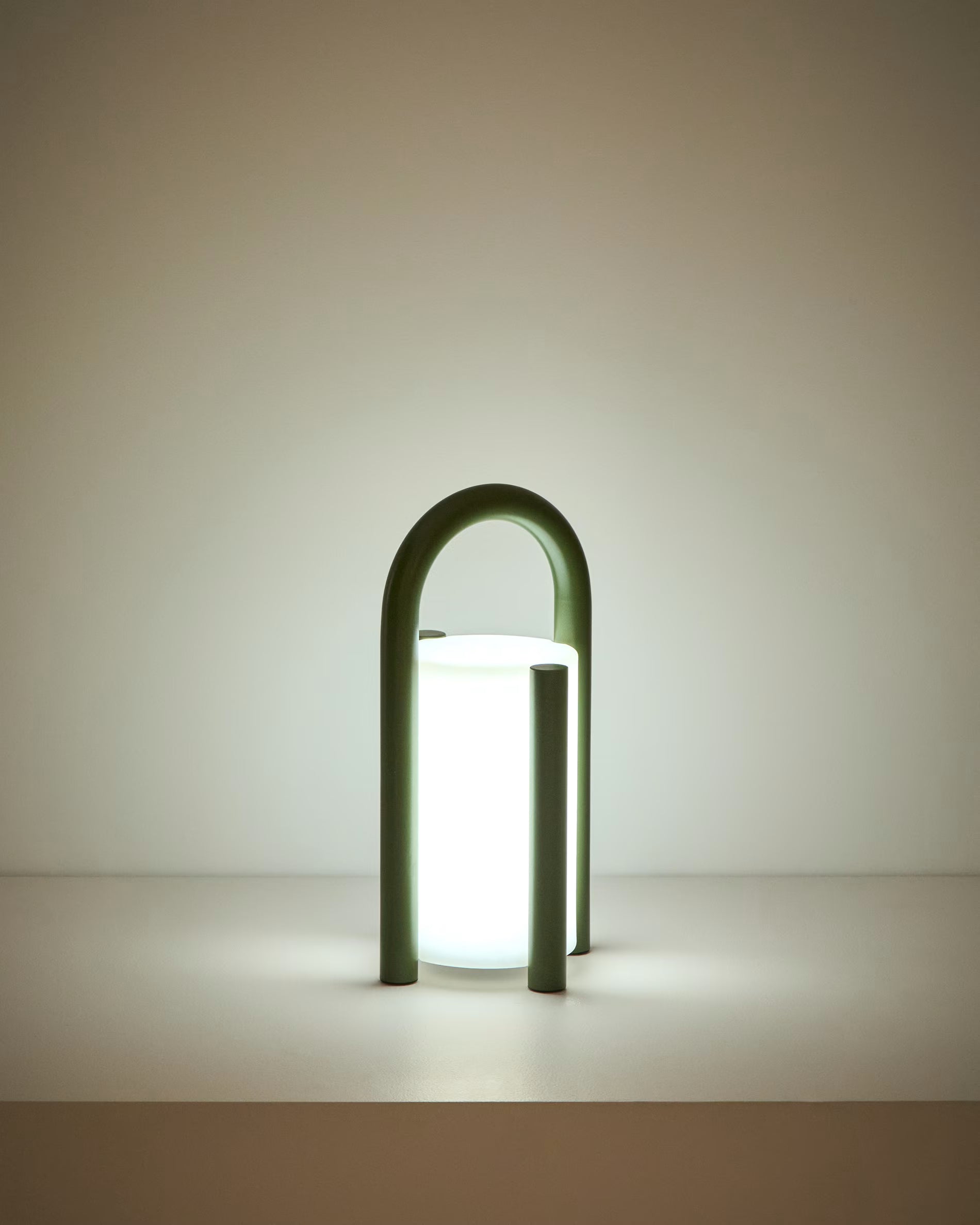 Lampa ogrodowa przenośna LEROS zielony