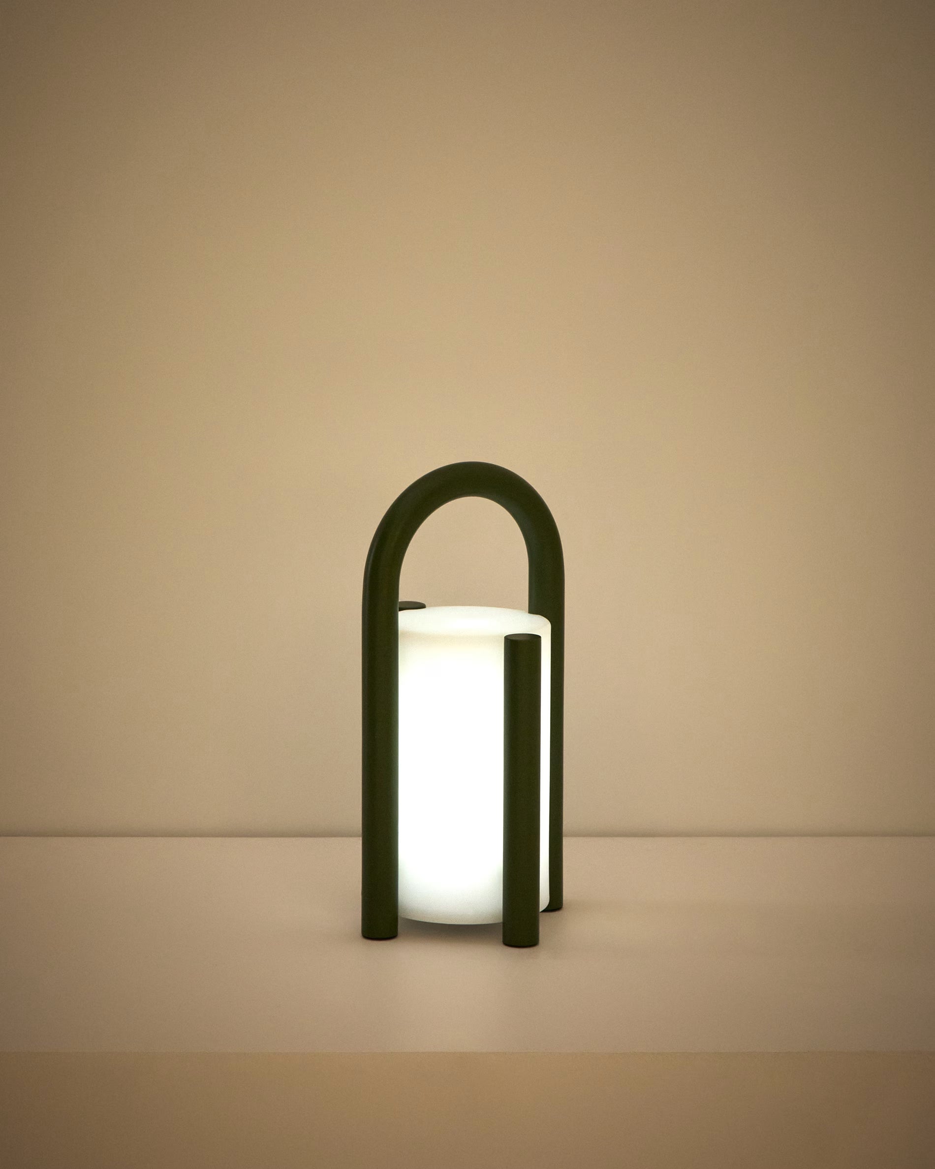 Lampa ogrodowa przenośna LEROS zielony