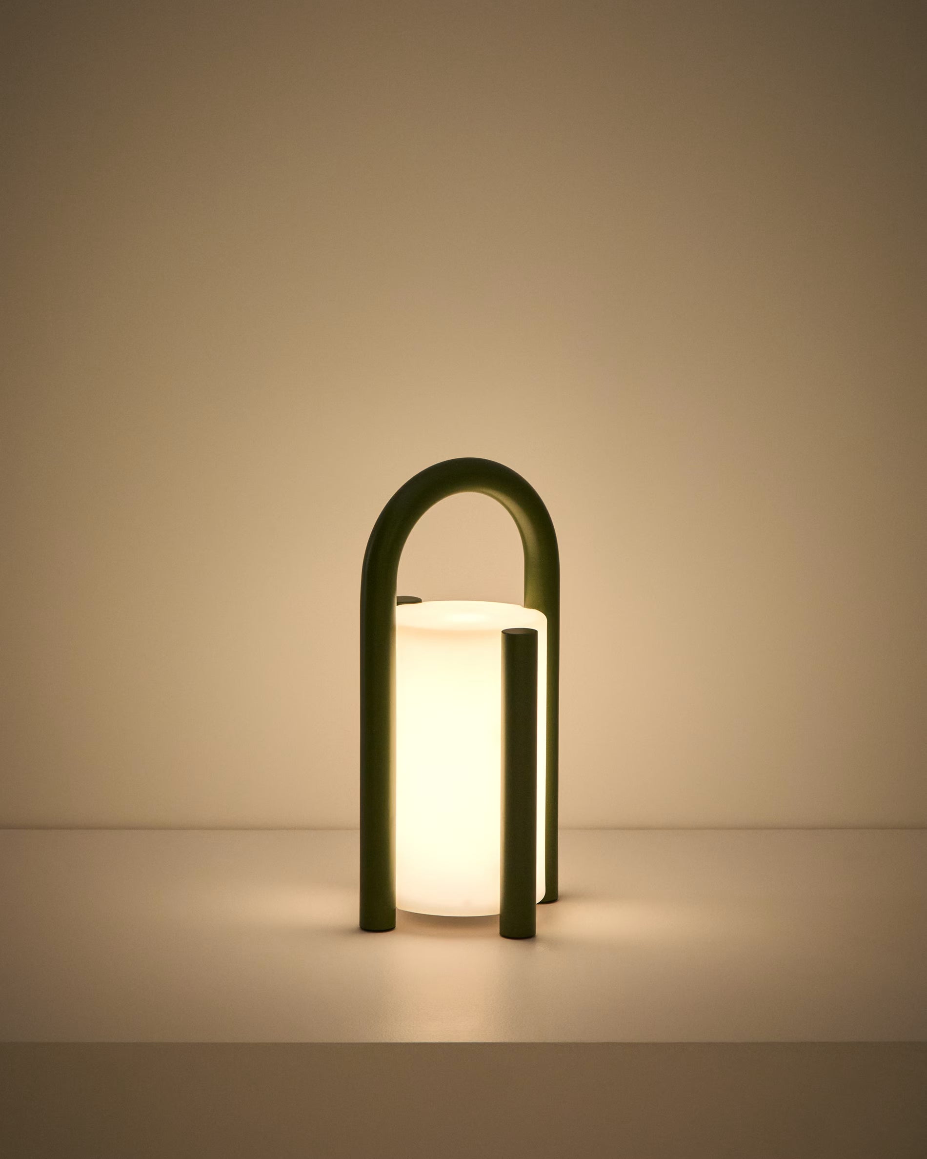 Lampa ogrodowa przenośna LEROS zielony
