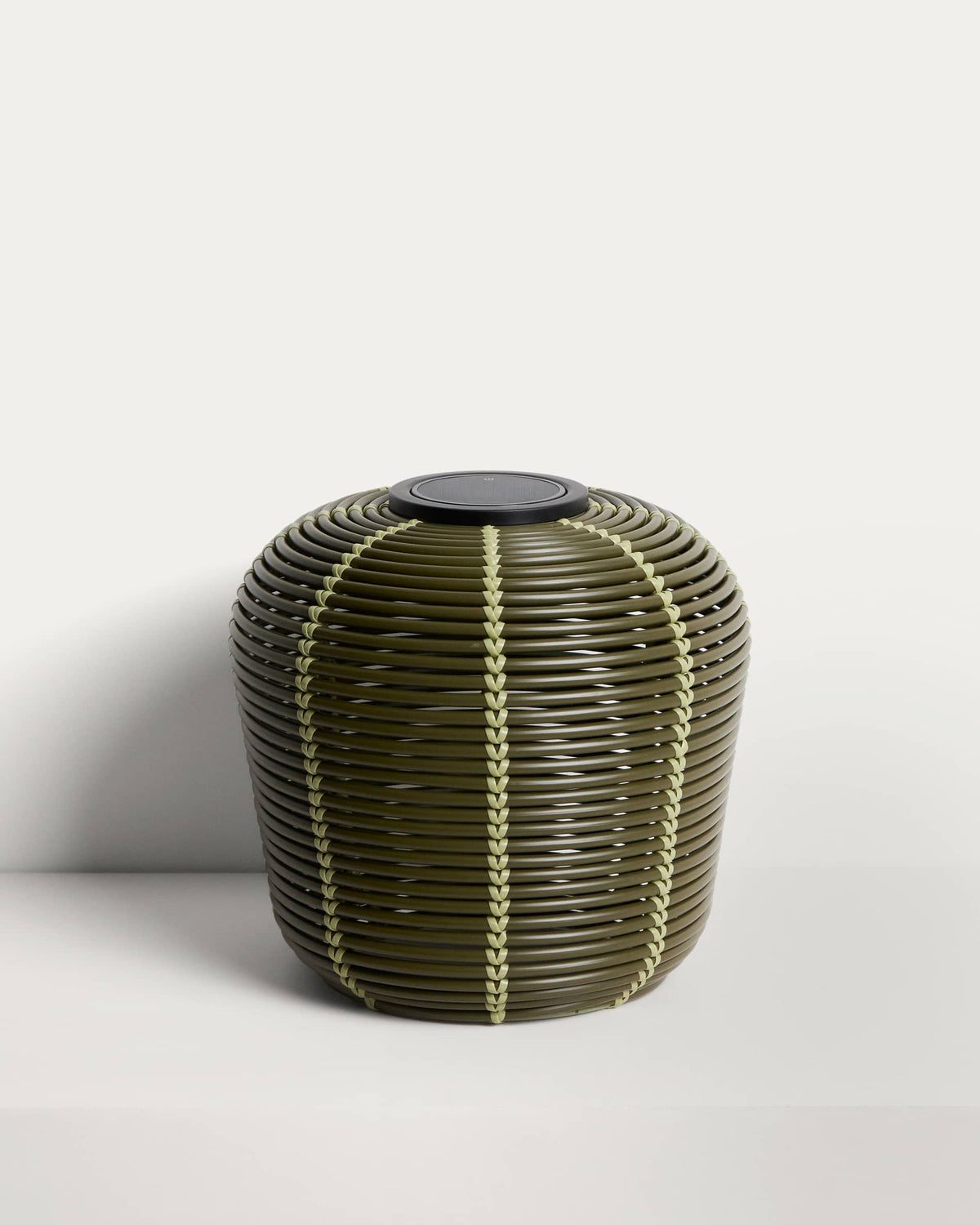 Lampa stołowa ogrodowa solarna LED GAROINA zielony rattan syntetyczny – ujęcie 11