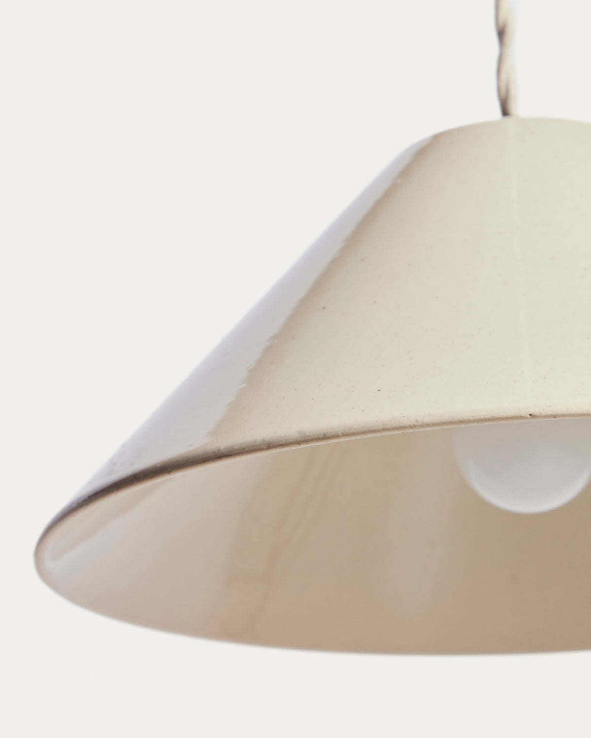 Lampa wisząca CEREN beżowa ceramika – ujęcie 6