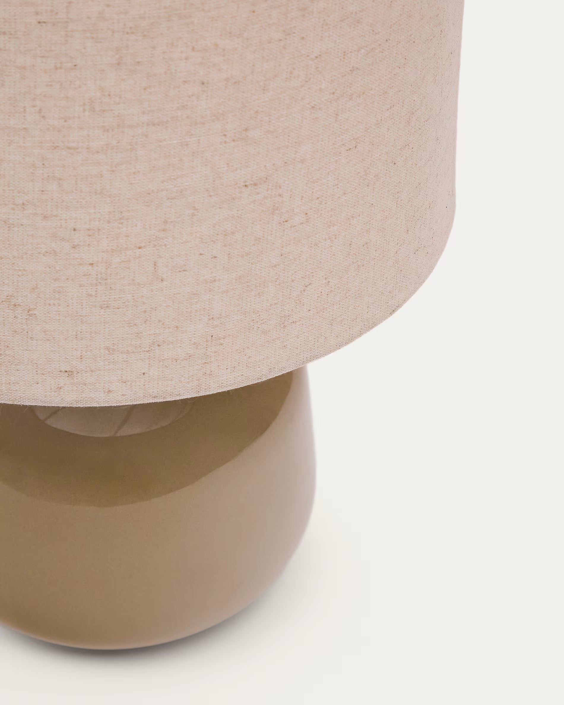 Lampa stołowa TAY beżowy klosz z zieloną podstawą