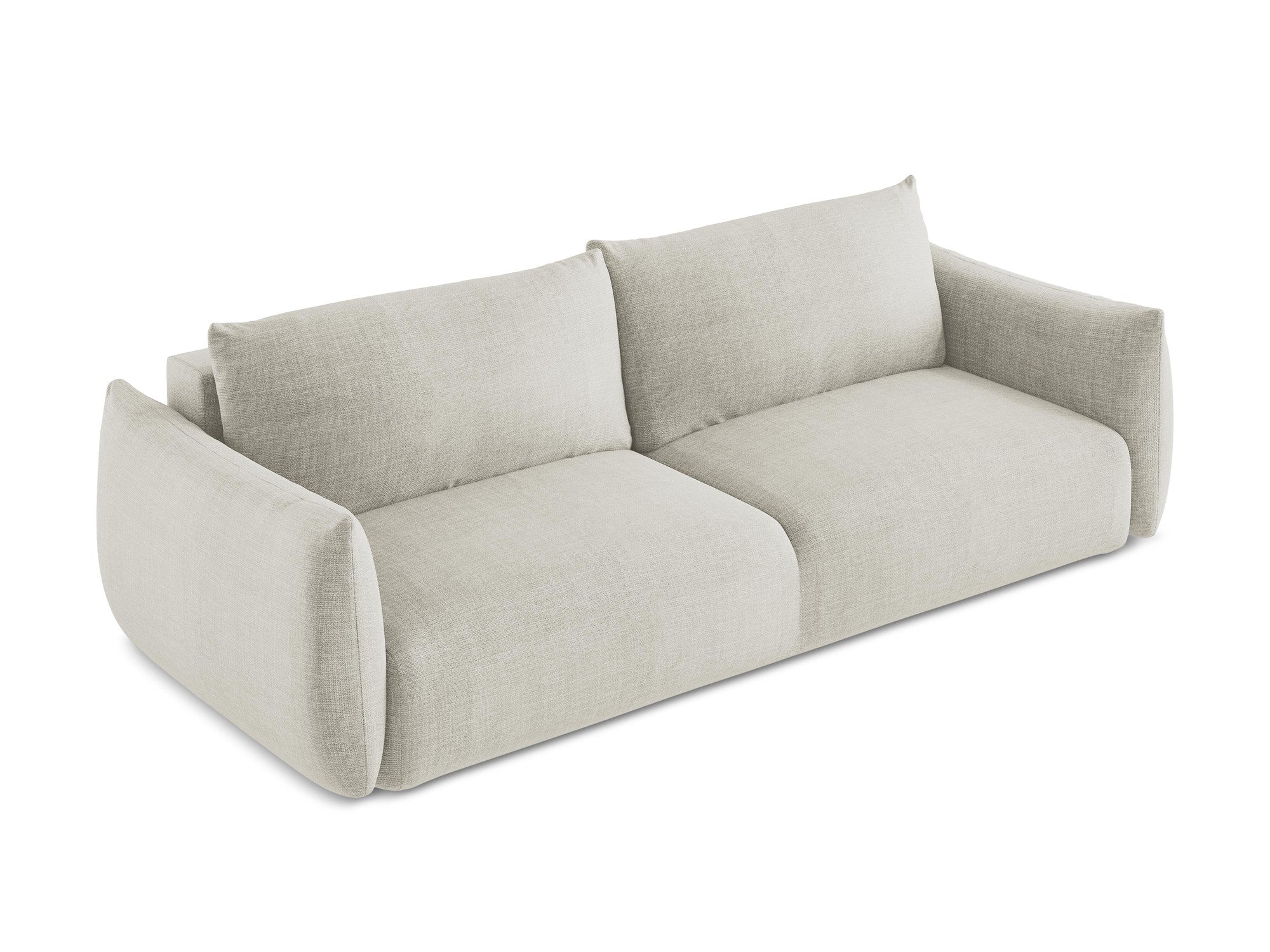 3-Seater Sofa with Sleeping Function LEILA Light Beige